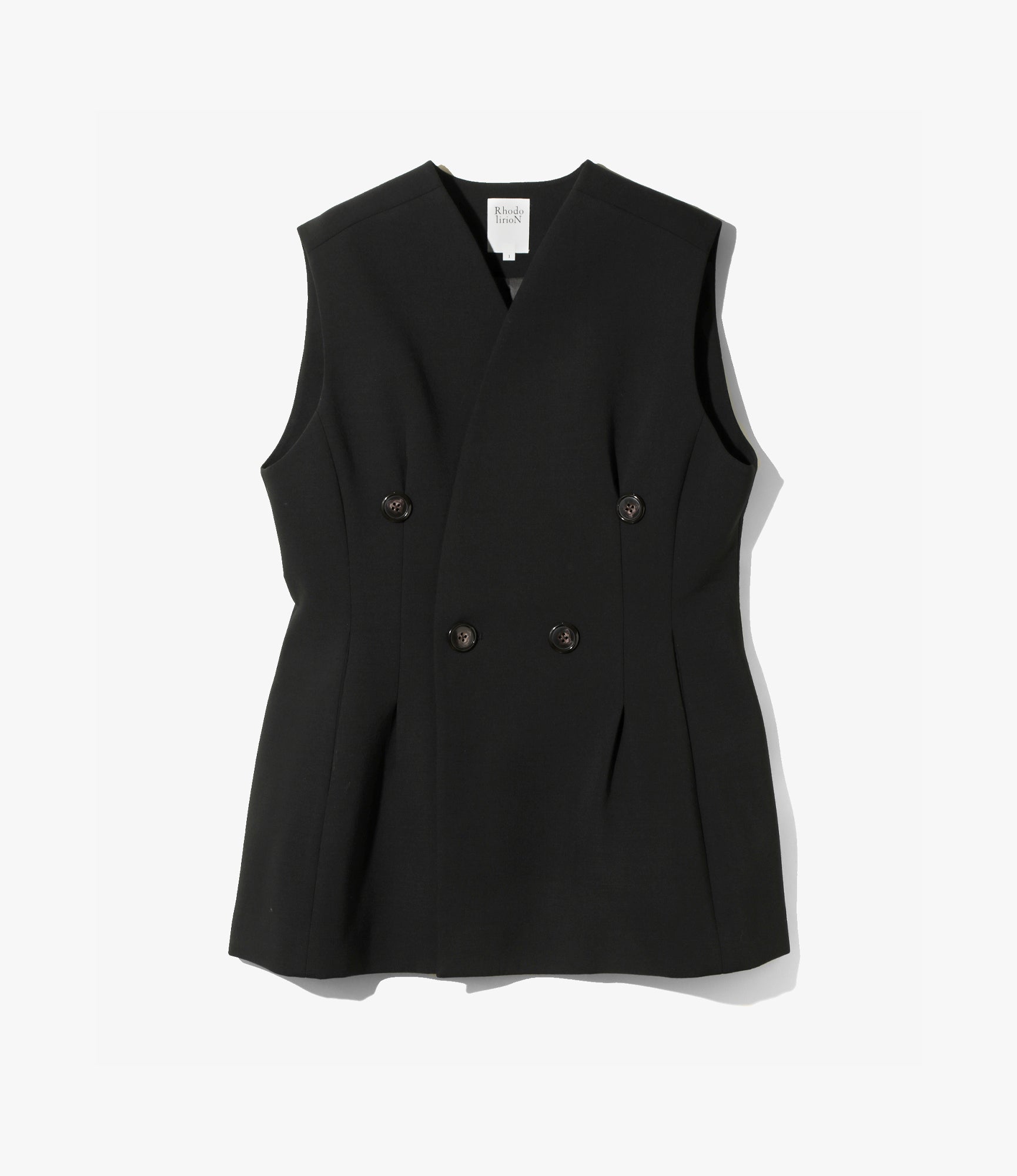 Sleeveless Jacket – Black Muslin