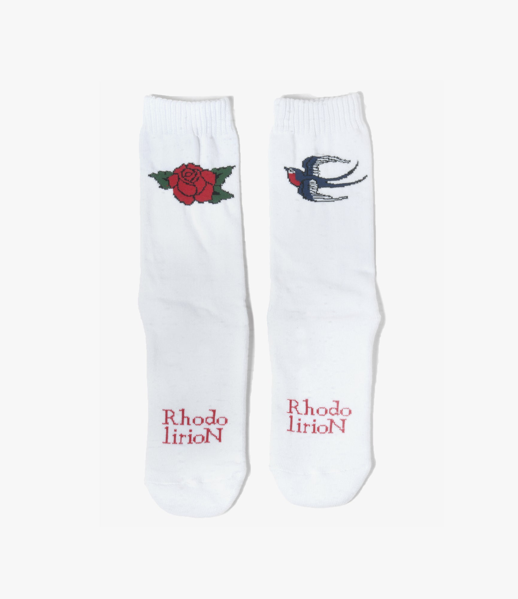 Tattoo Jacquard Socks – White