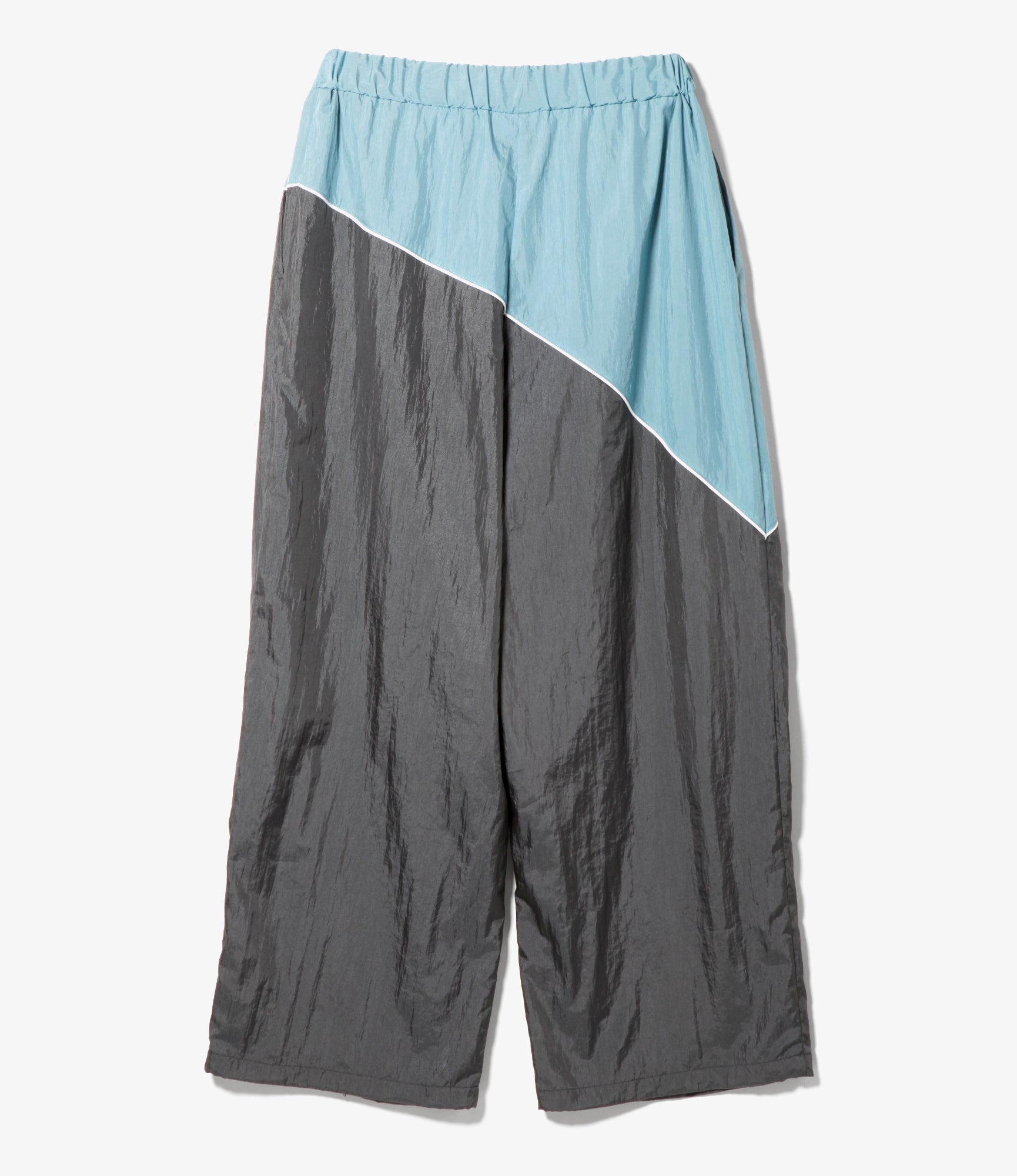 Tucked Wide Track Pant – Charcoal Nylon