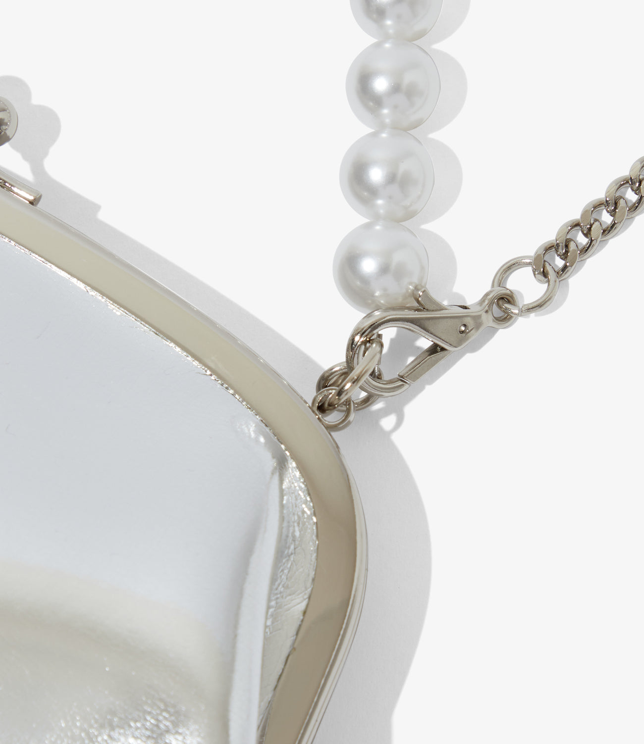 Two-Way Gamaguchi Bag – Silver