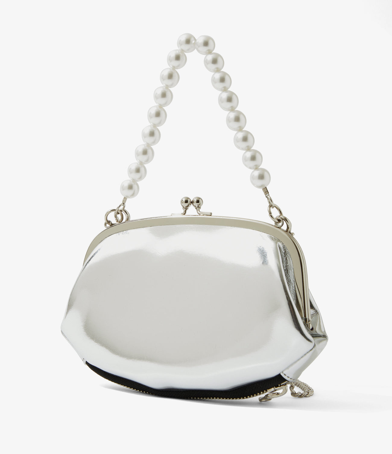 Two-Way Gamaguchi Bag – Silver