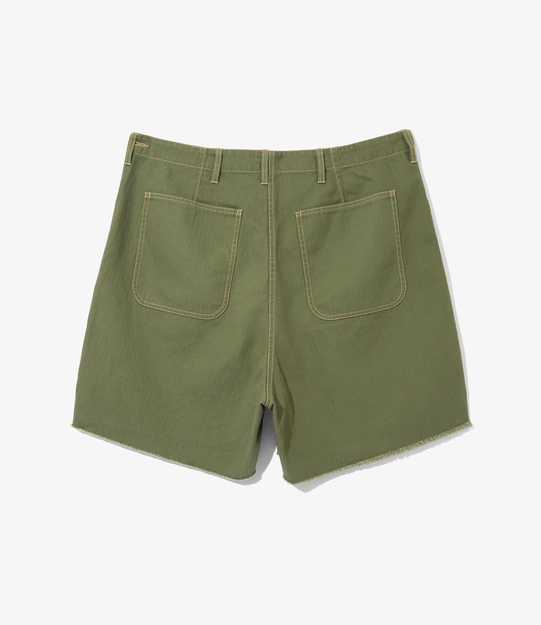 Utility Huge Short – Olive Herringbone