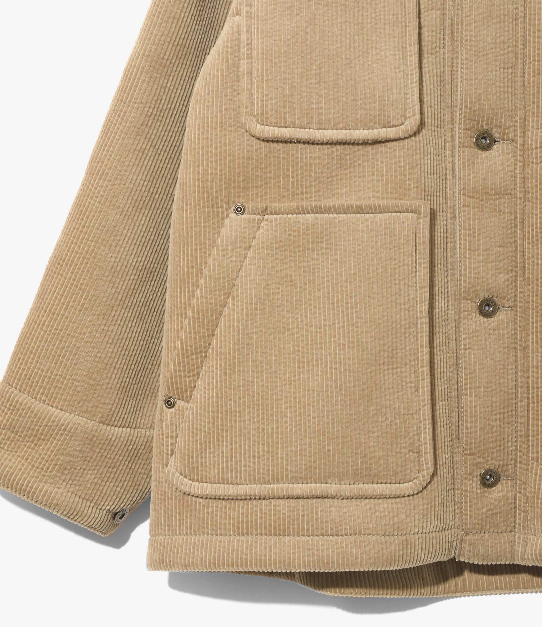 Work Coverall Jacket – Khaki Bonded Corduroy