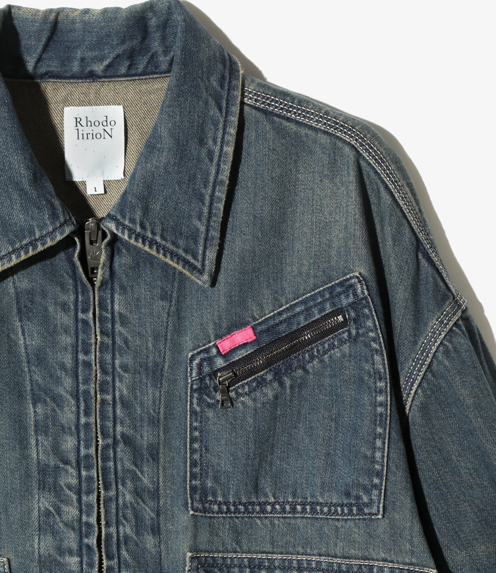 Zip-Up Work Jacket – Indigo Denim