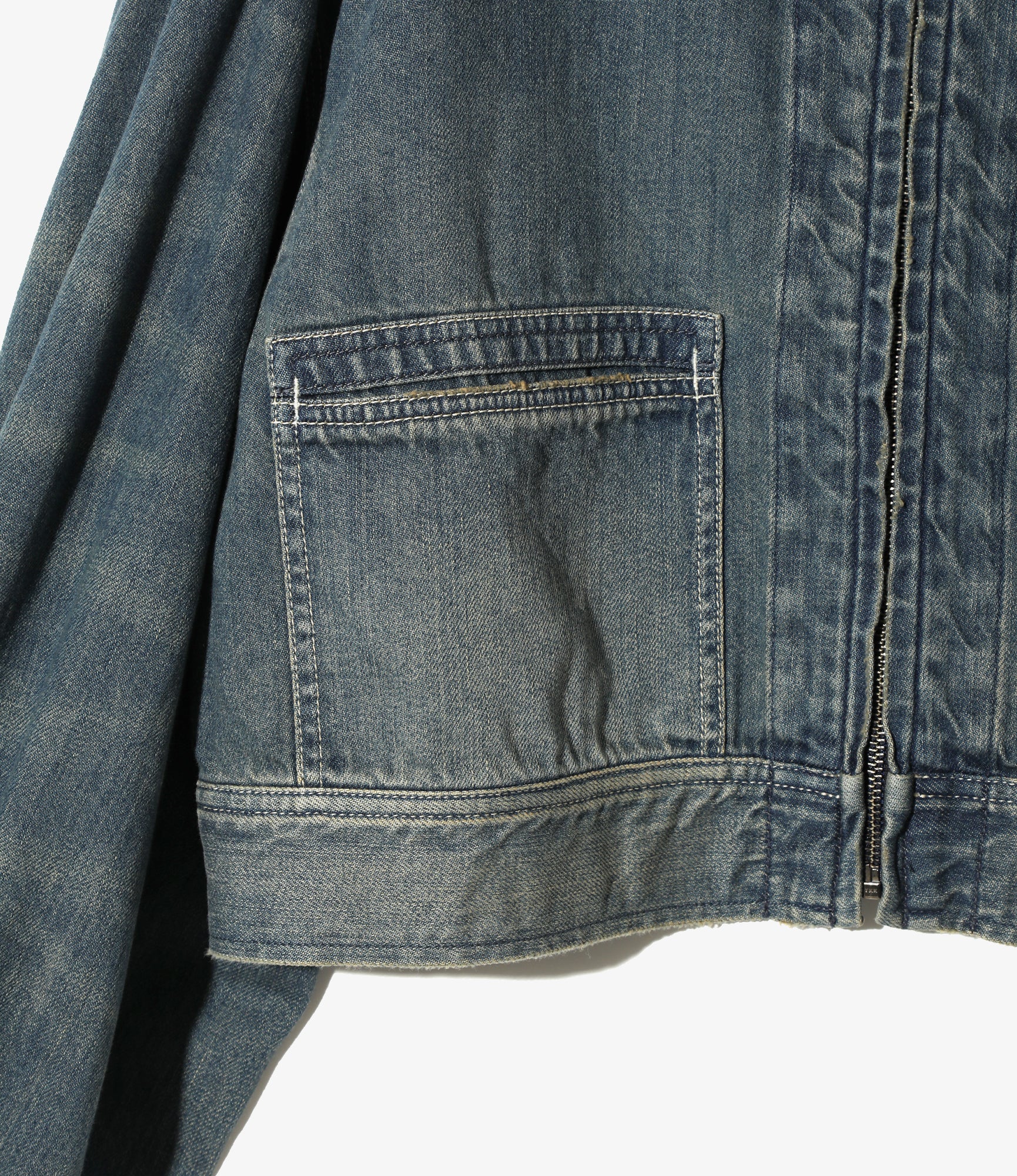 Zip-Up Work Jacket – Indigo Denim