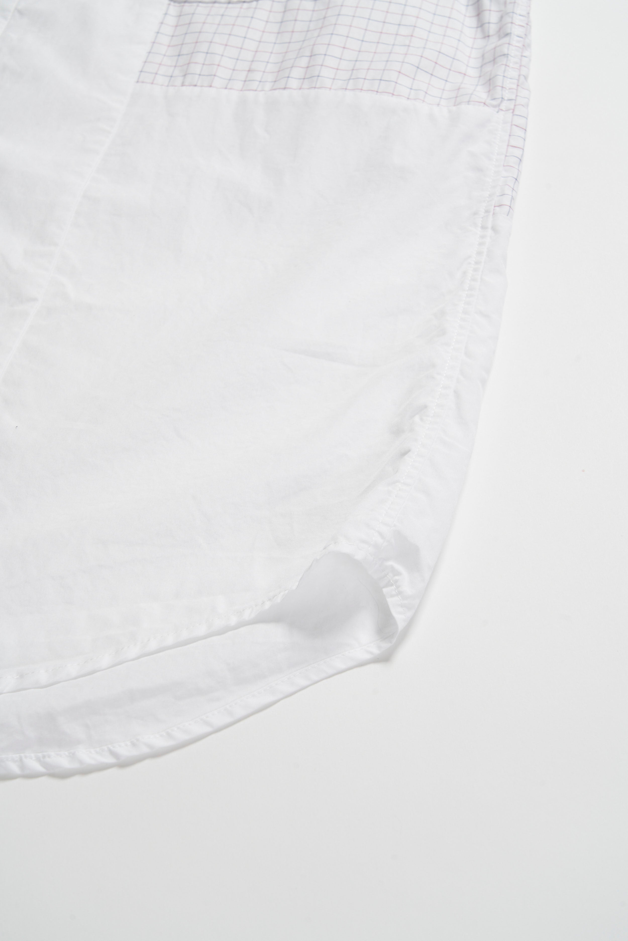 Engineered Garments Combo Short Collar Shirt - White Cotton Oxford