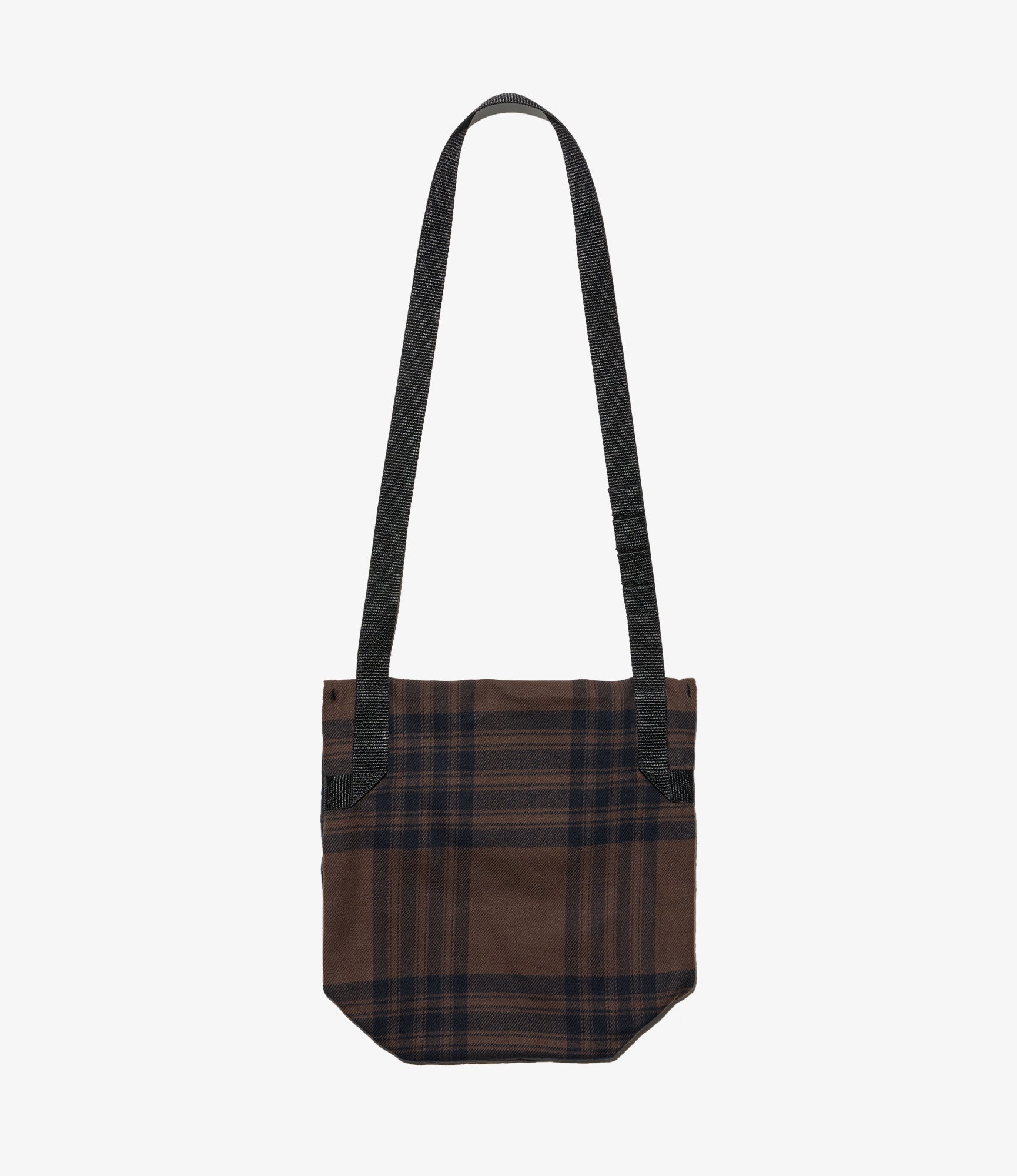 Shoulder Pouch – Brown/Black Plaid Flannel
