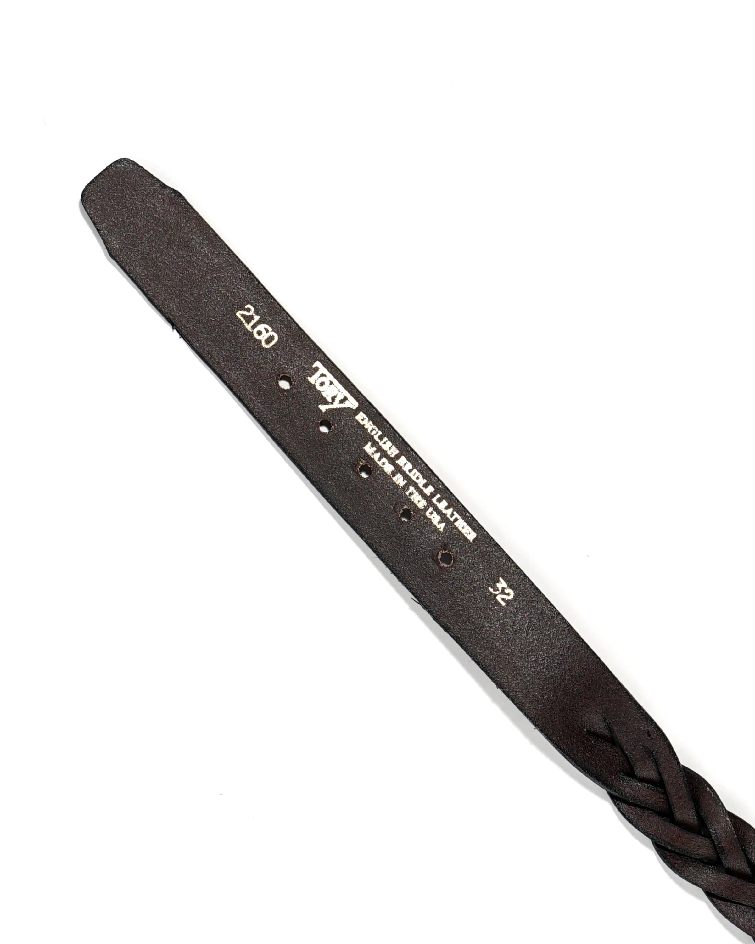 1 1/4" Braided Belt - Havana