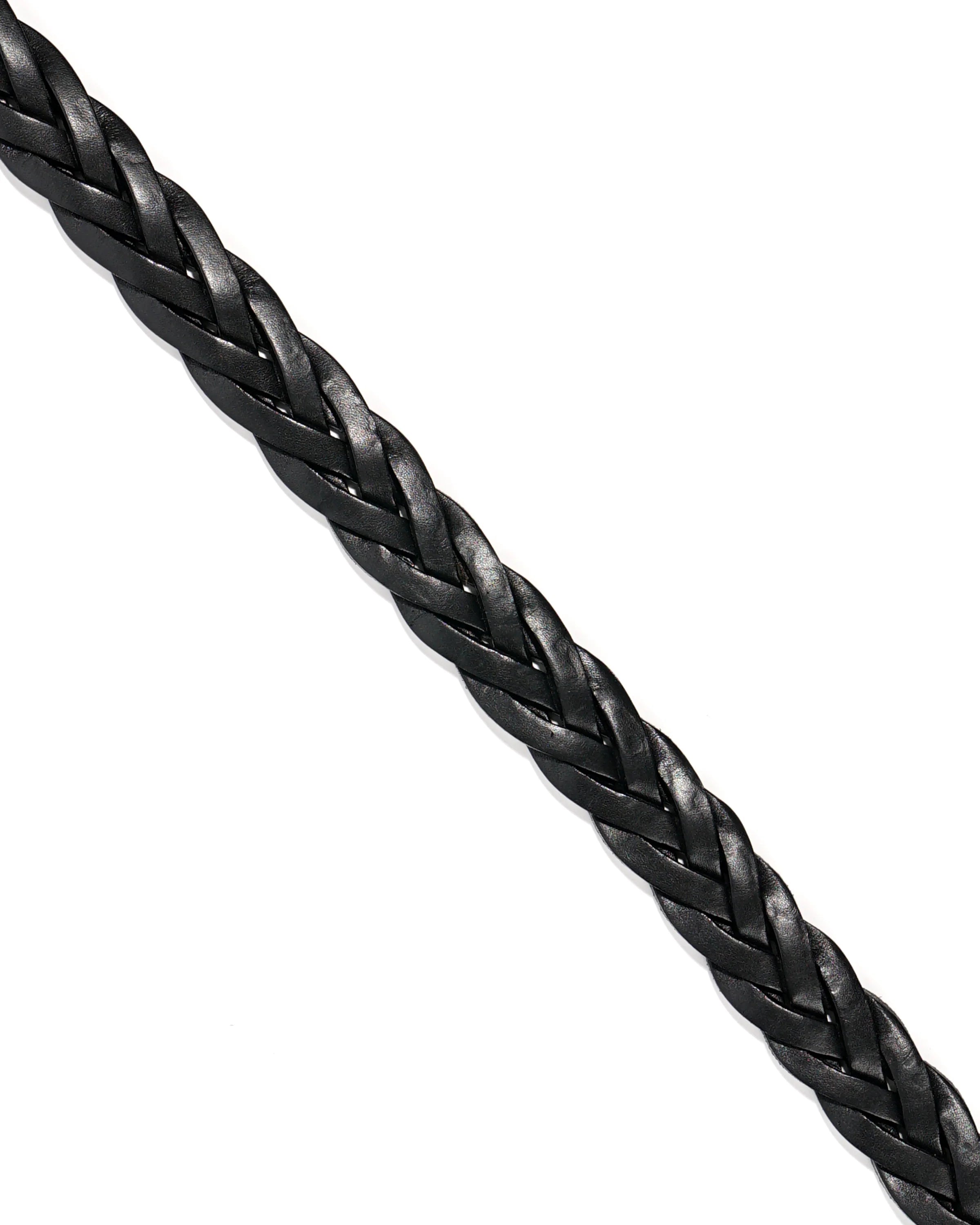 1 1/4" Braided Belt - Black