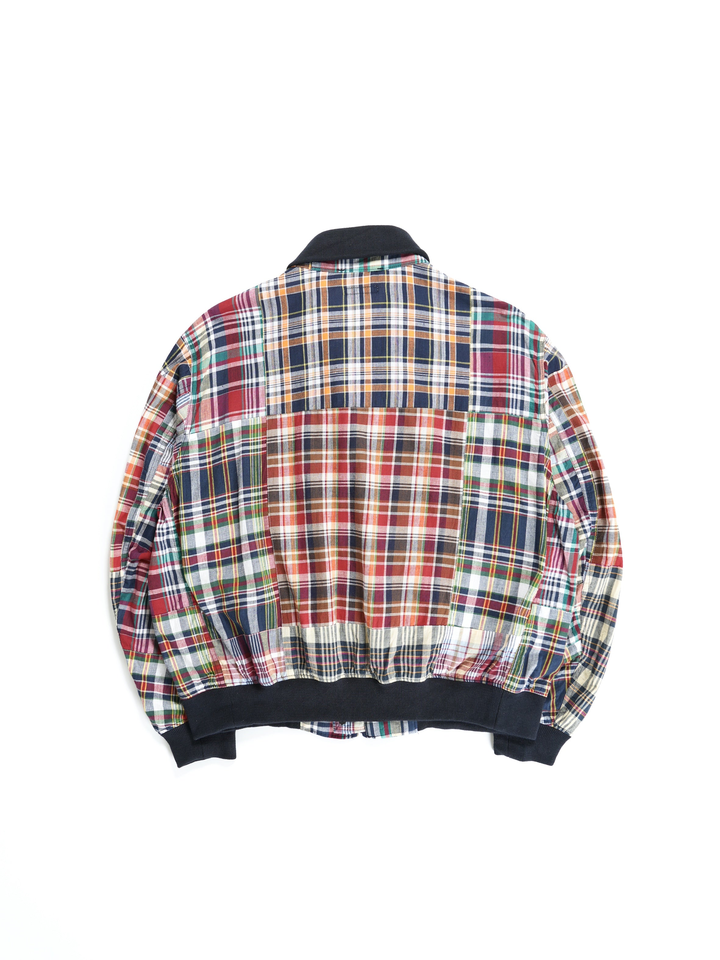 Engineered Garments LL Jacket - Navy Square Patchwork Madras