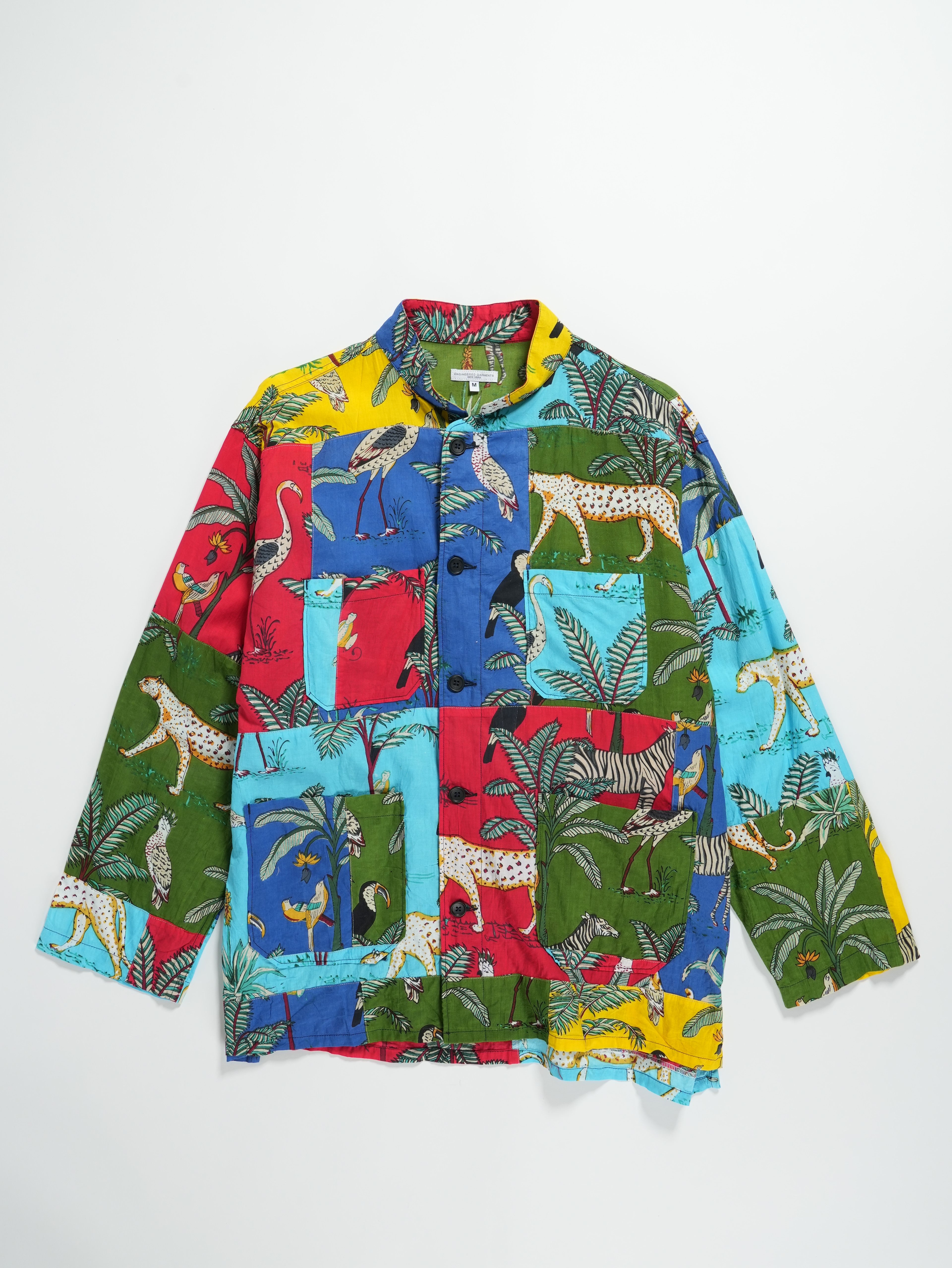 Engineered Garments Dayton Shirt - Multi Color Animal Print Patchwork