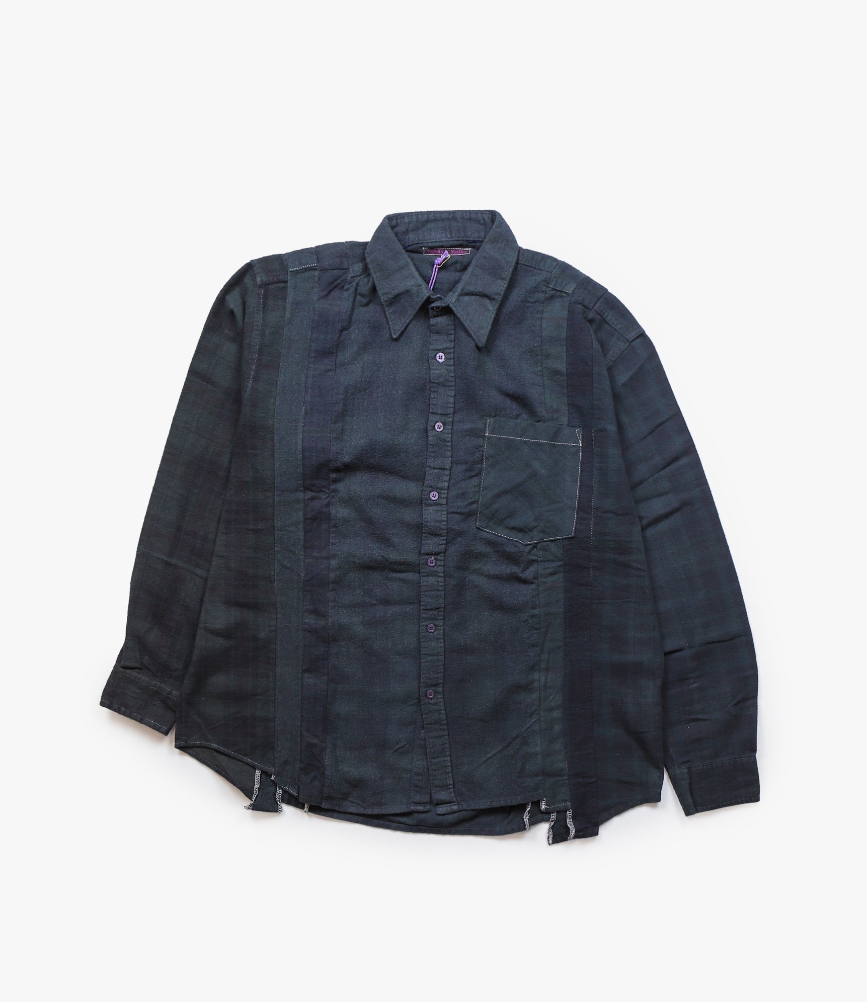 7 Cuts Shirt – Black Overdyed Flannel