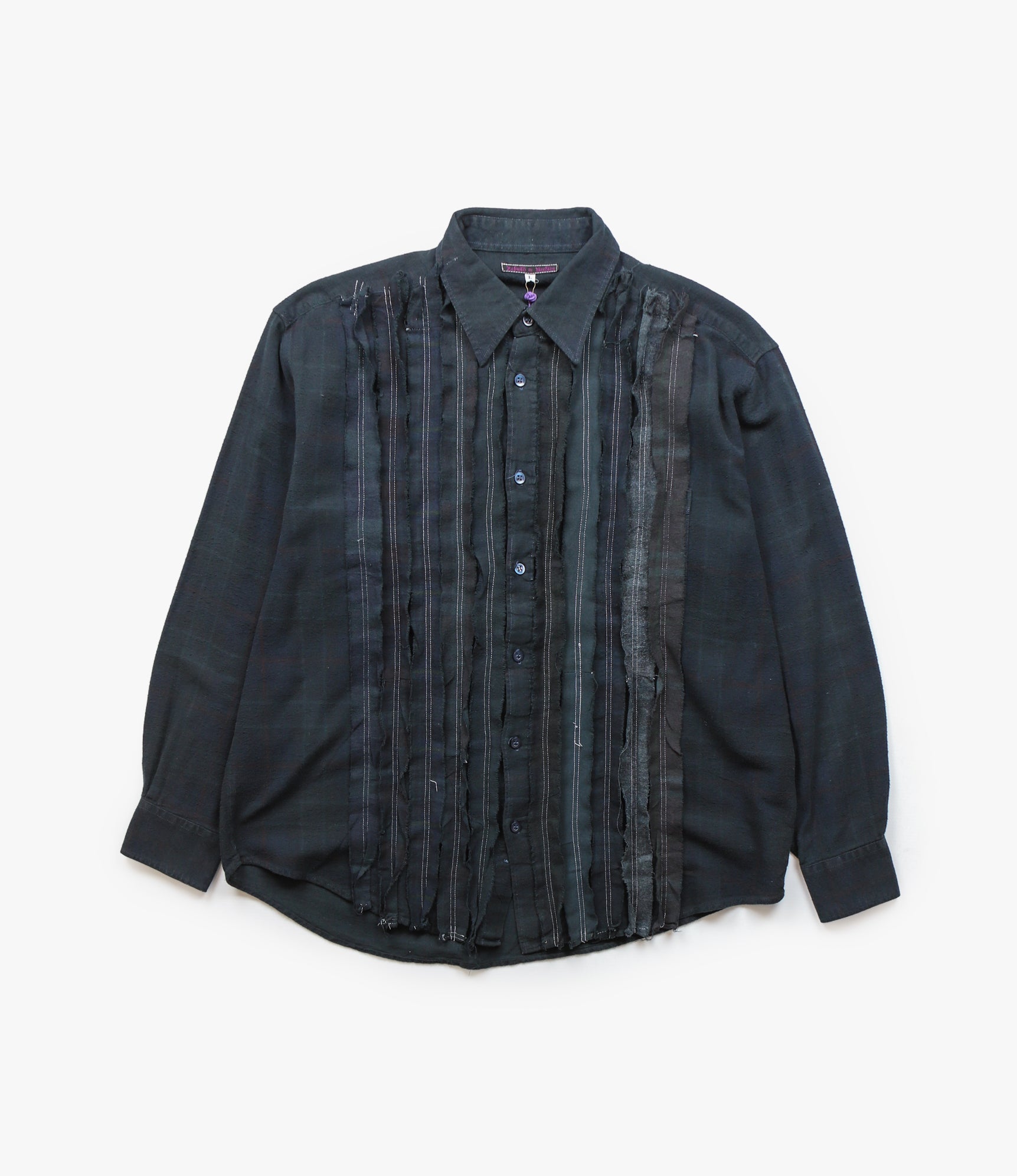 Ribbon Shirt – Black Overdyed Flannel