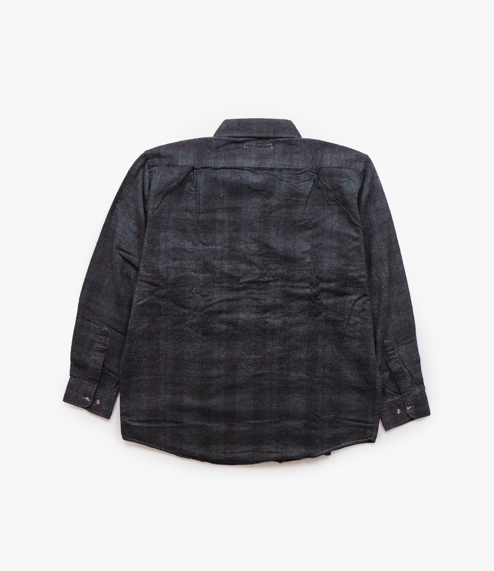 Ribbon Shirt – Black Overdyed Flannel