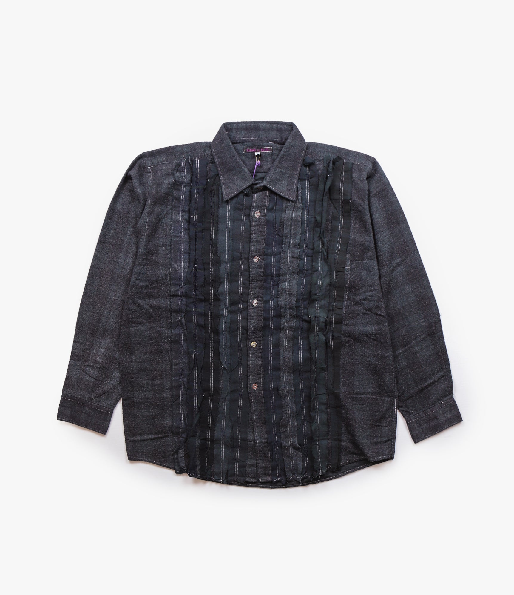 Ribbon Shirt – Black Overdyed Flannel