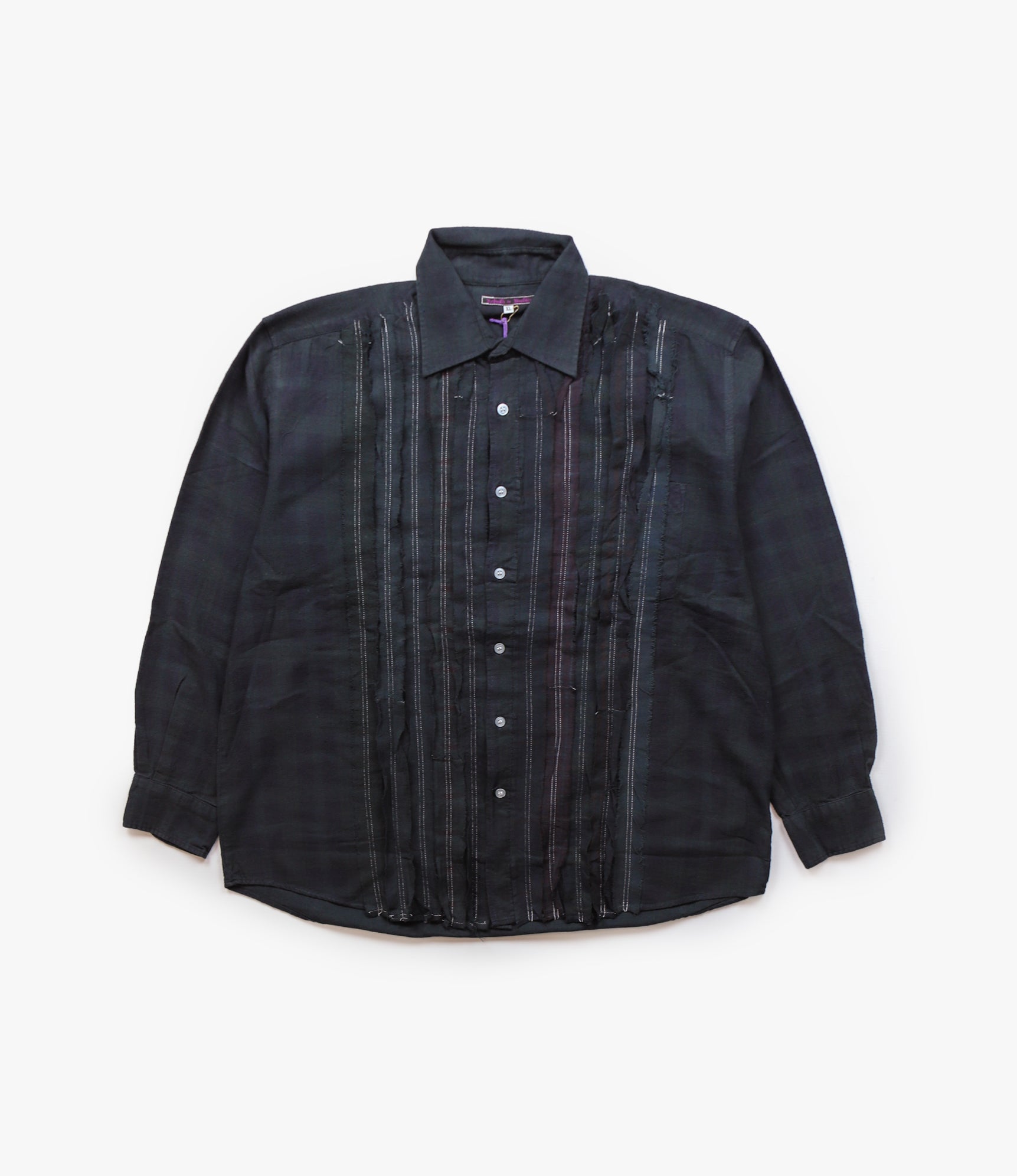 Ribbon Shirt– Black Overdyed Flannel