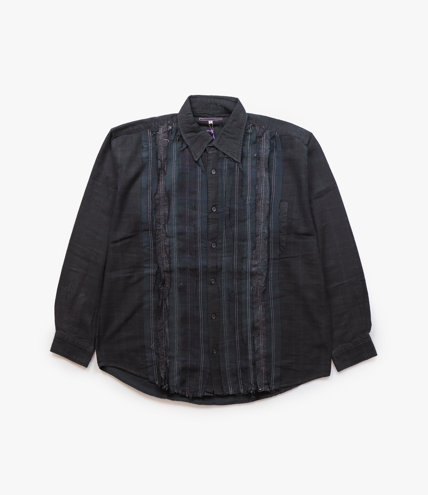 Ribbon Shirt – Black Overdyed Flannel