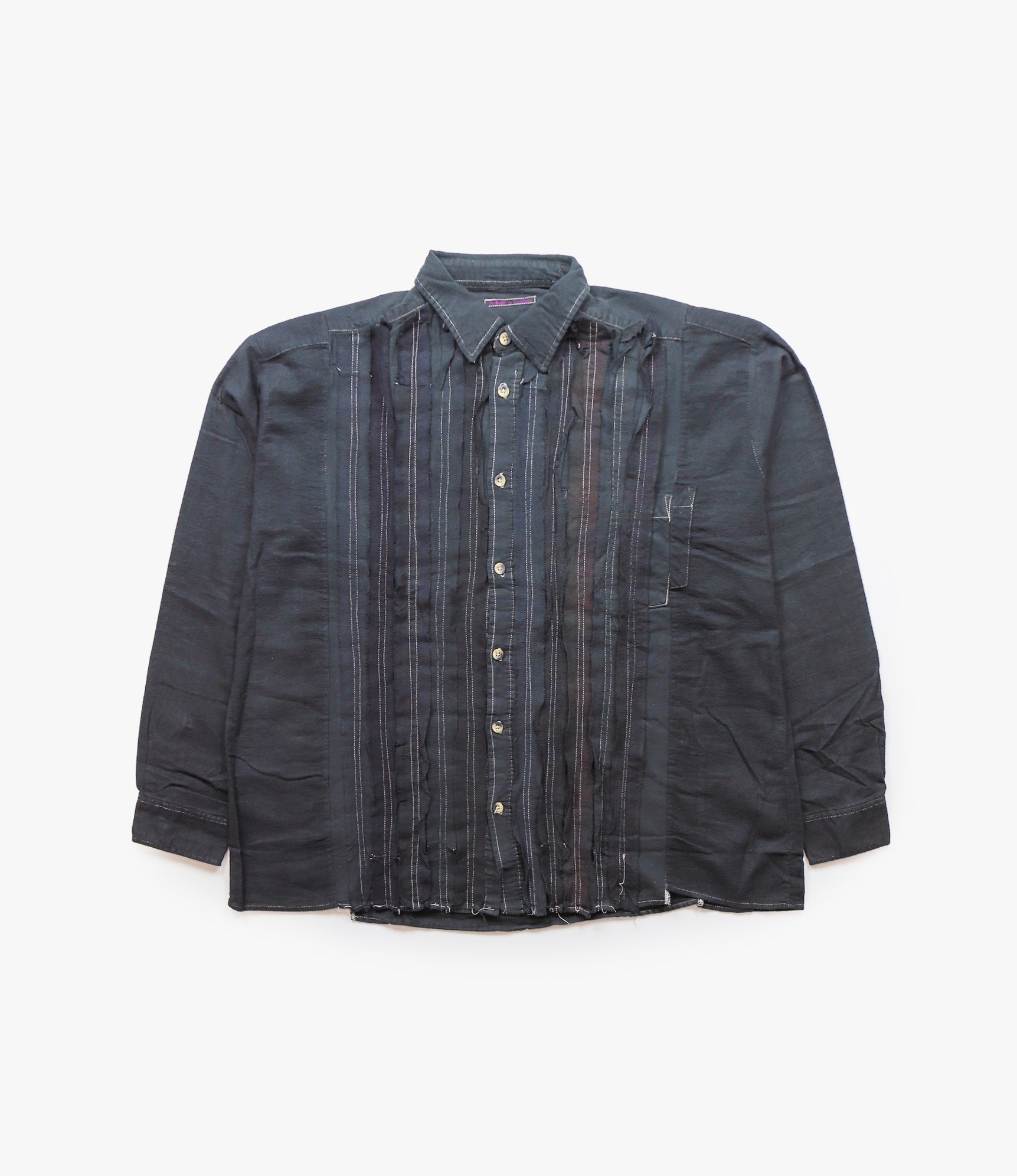 Ribbon Shirt – Black Overdyed Flannel