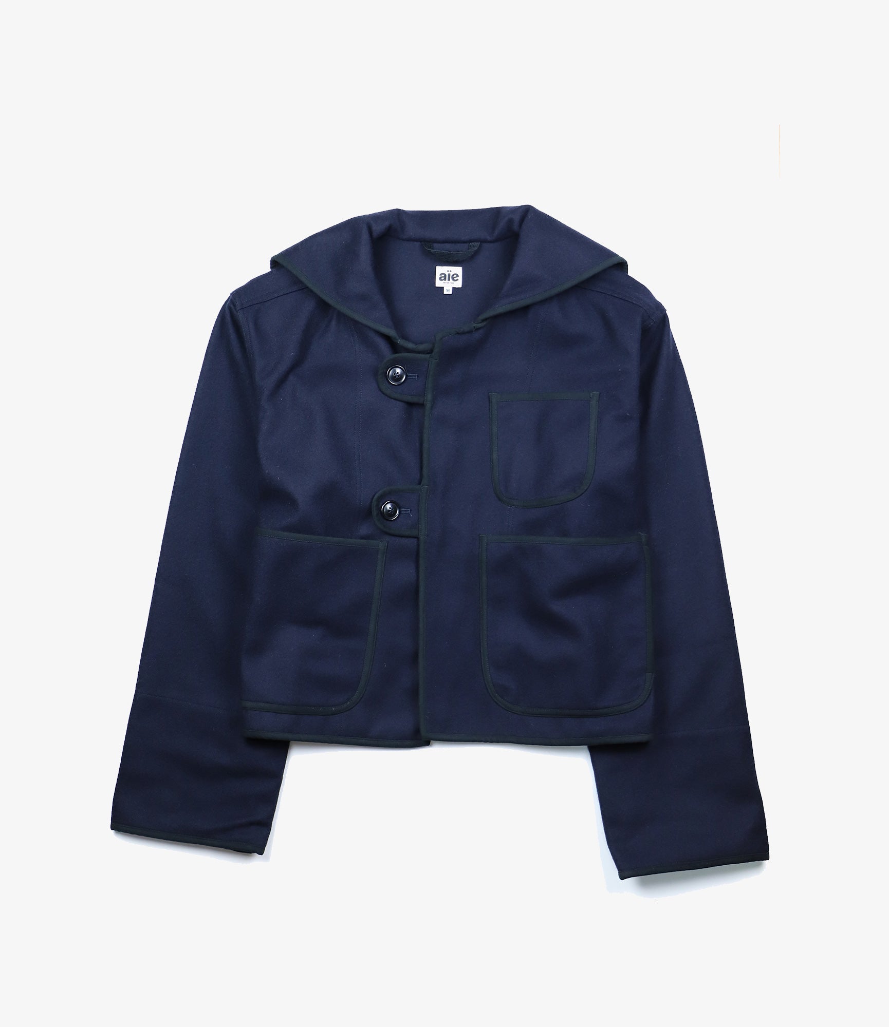 AiE Piping Sailor Jacket - W/N Melton - Navy