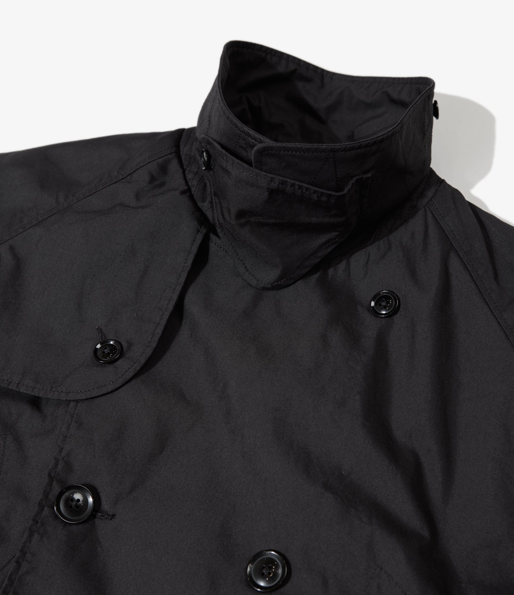 Short Trench Jacket – Black Nyco Twill