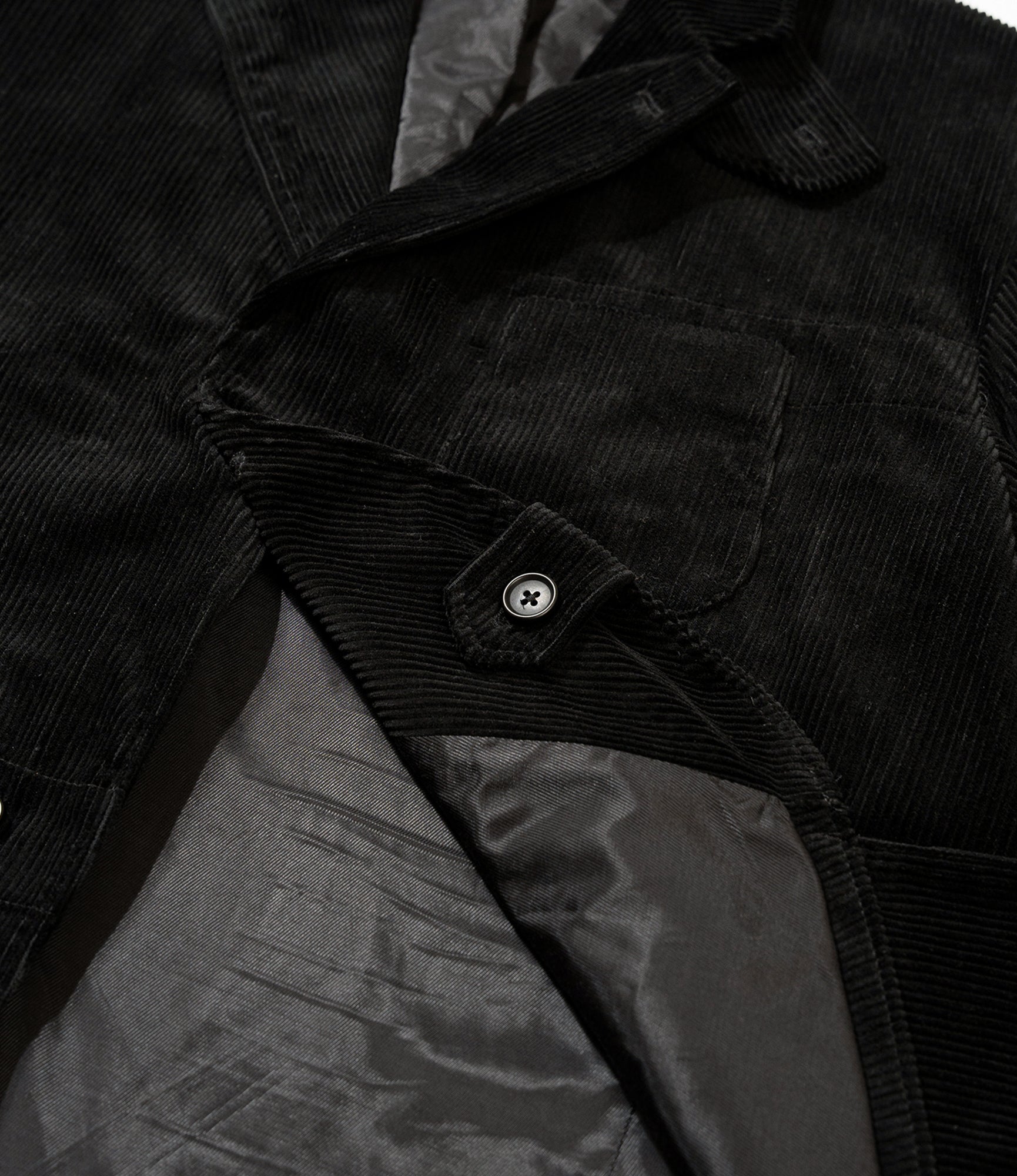 Slanted Jacket – Black 8W Corduroy