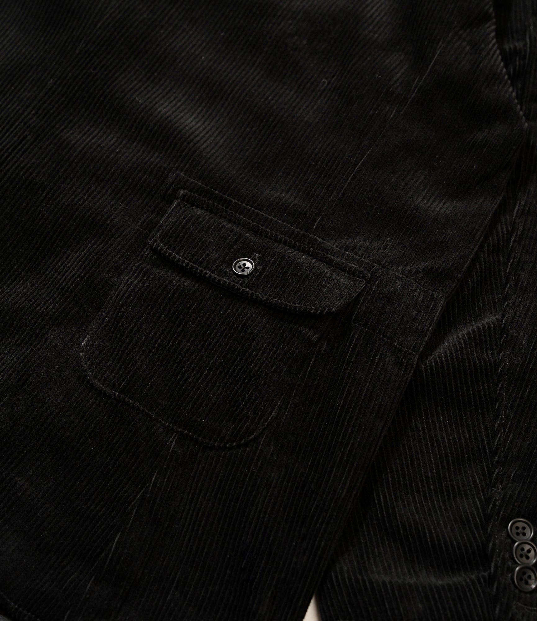 Slanted Jacket – Black 8W Corduroy