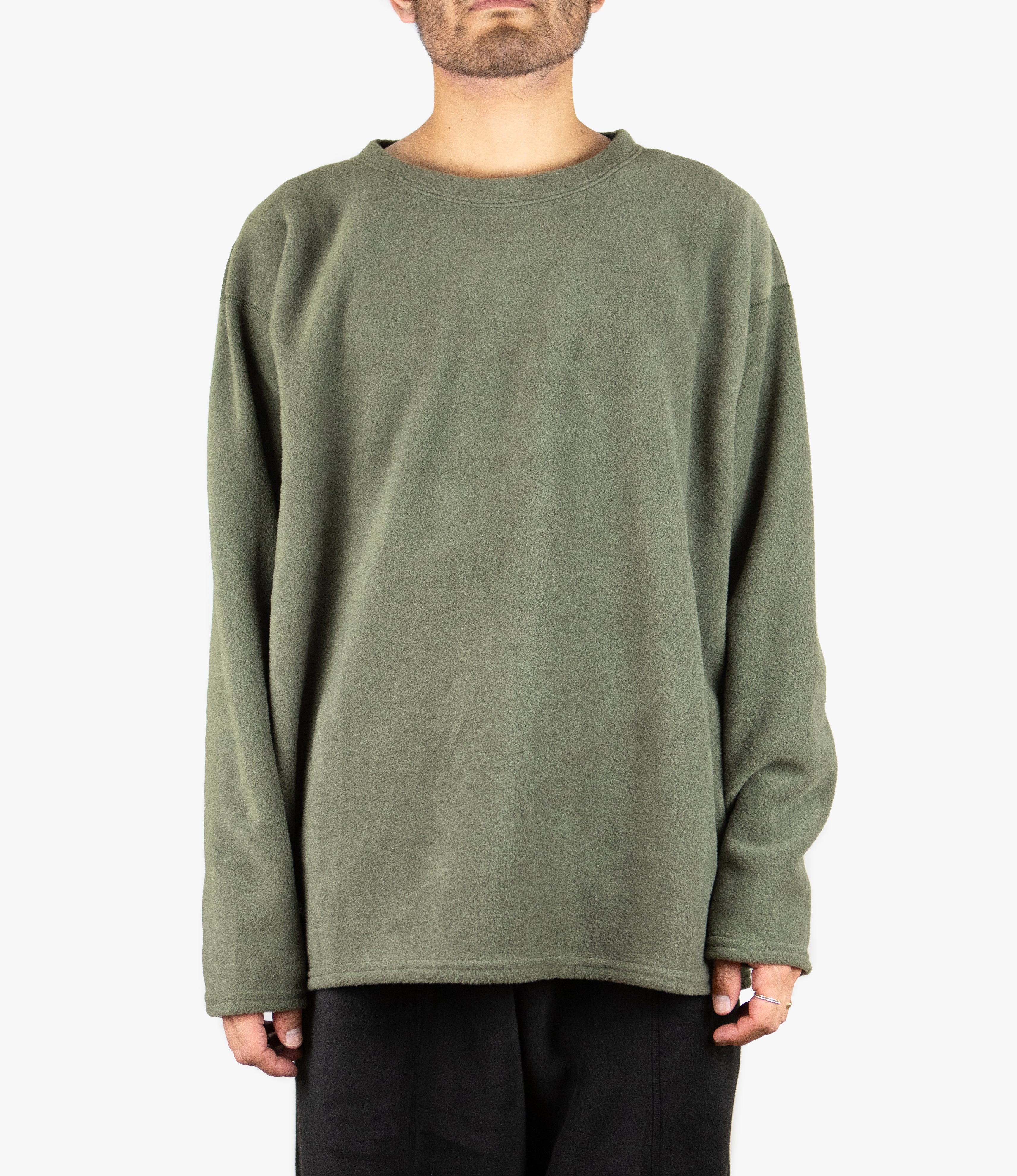 SS Crew Neck Shirt – Olive Poly Fleece