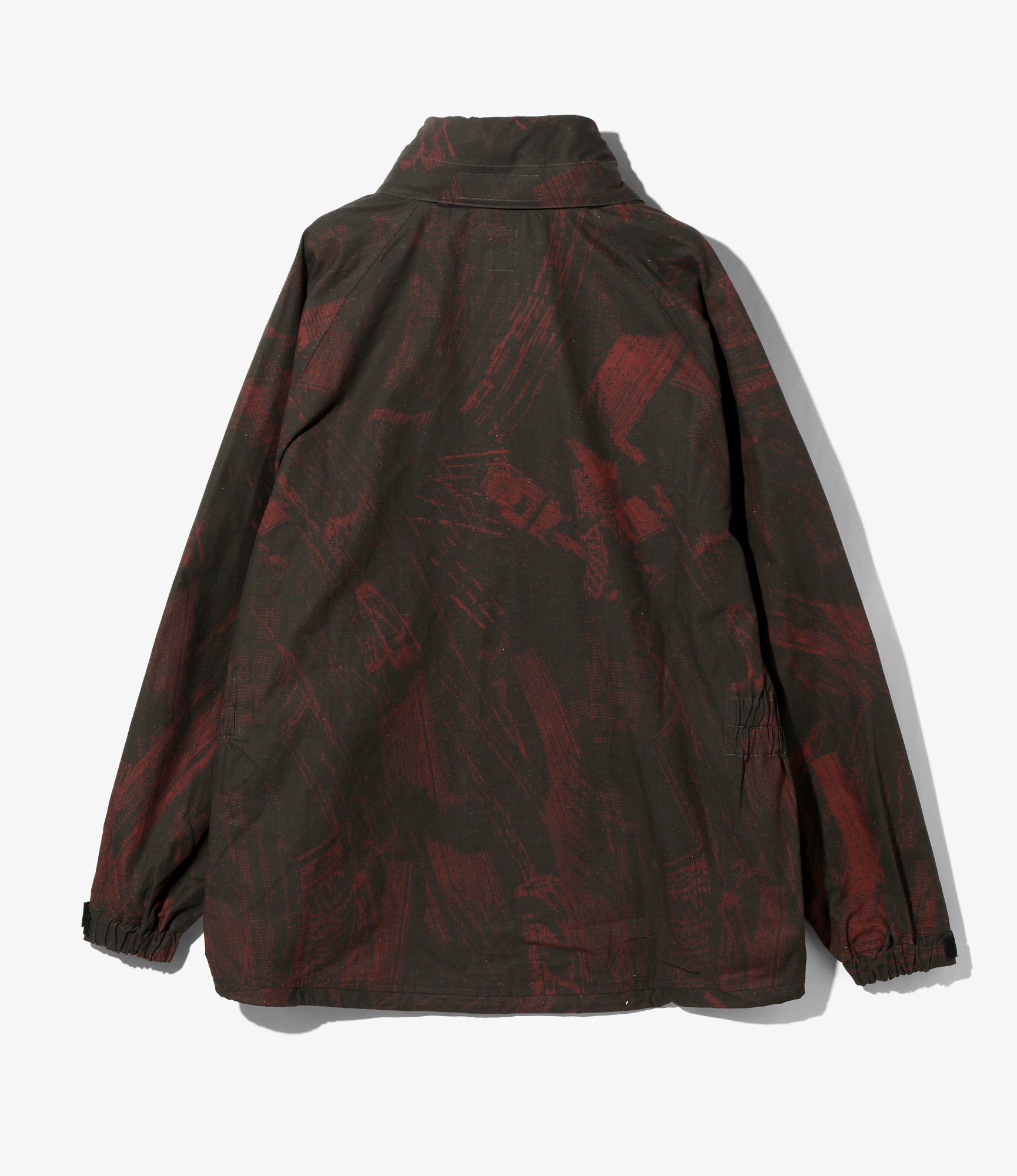 Weather Effect Jacket – Black/Red 'Purge' Print Ripstop