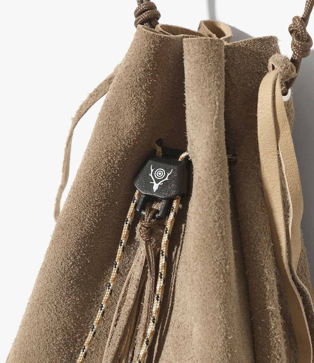 Kinchaku Pouch – Beige Leather