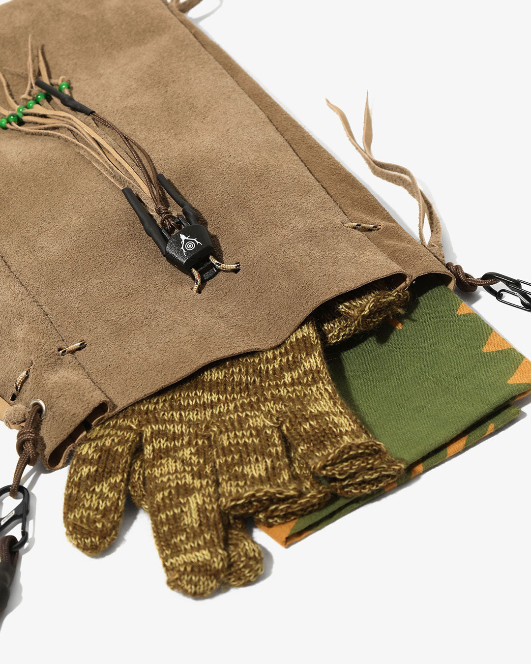 Kinchaku Pouch – Beige Leather