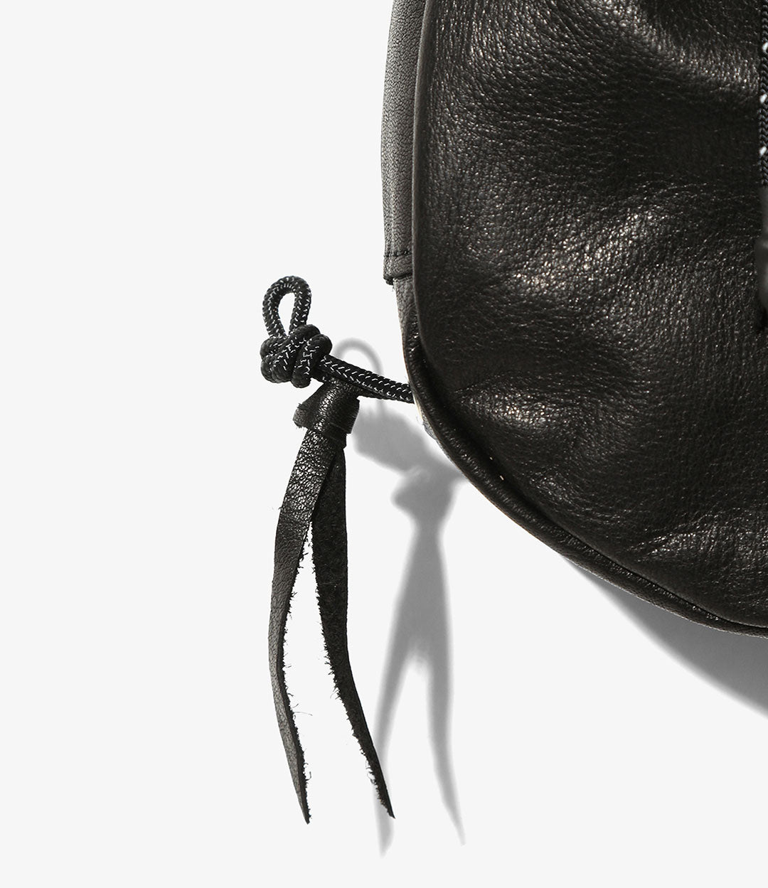 Kinchaku Pouch – Black Leather