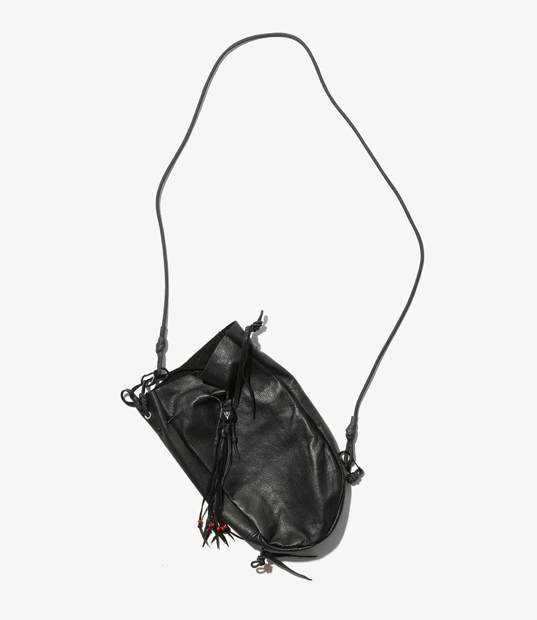 Kinchaku Pouch – Black Leather