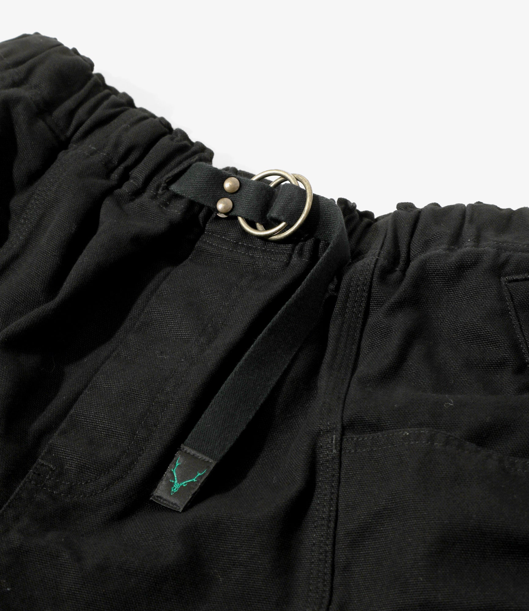 Belted Centre Seam Pant – Black 11.5oz Canvas