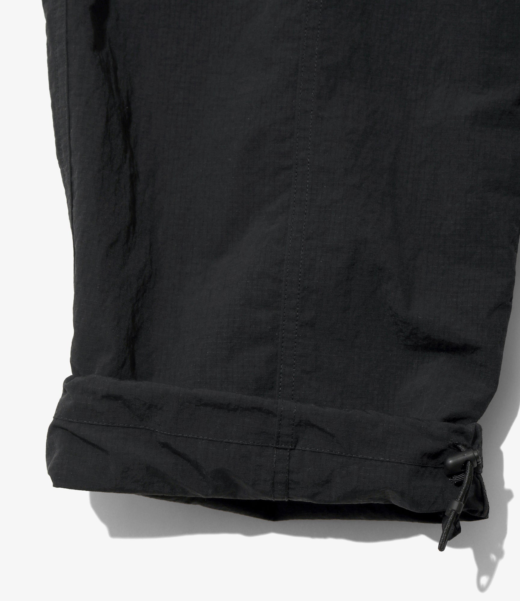 Belted Centre Seam Pant – Black Ripstop Nylon