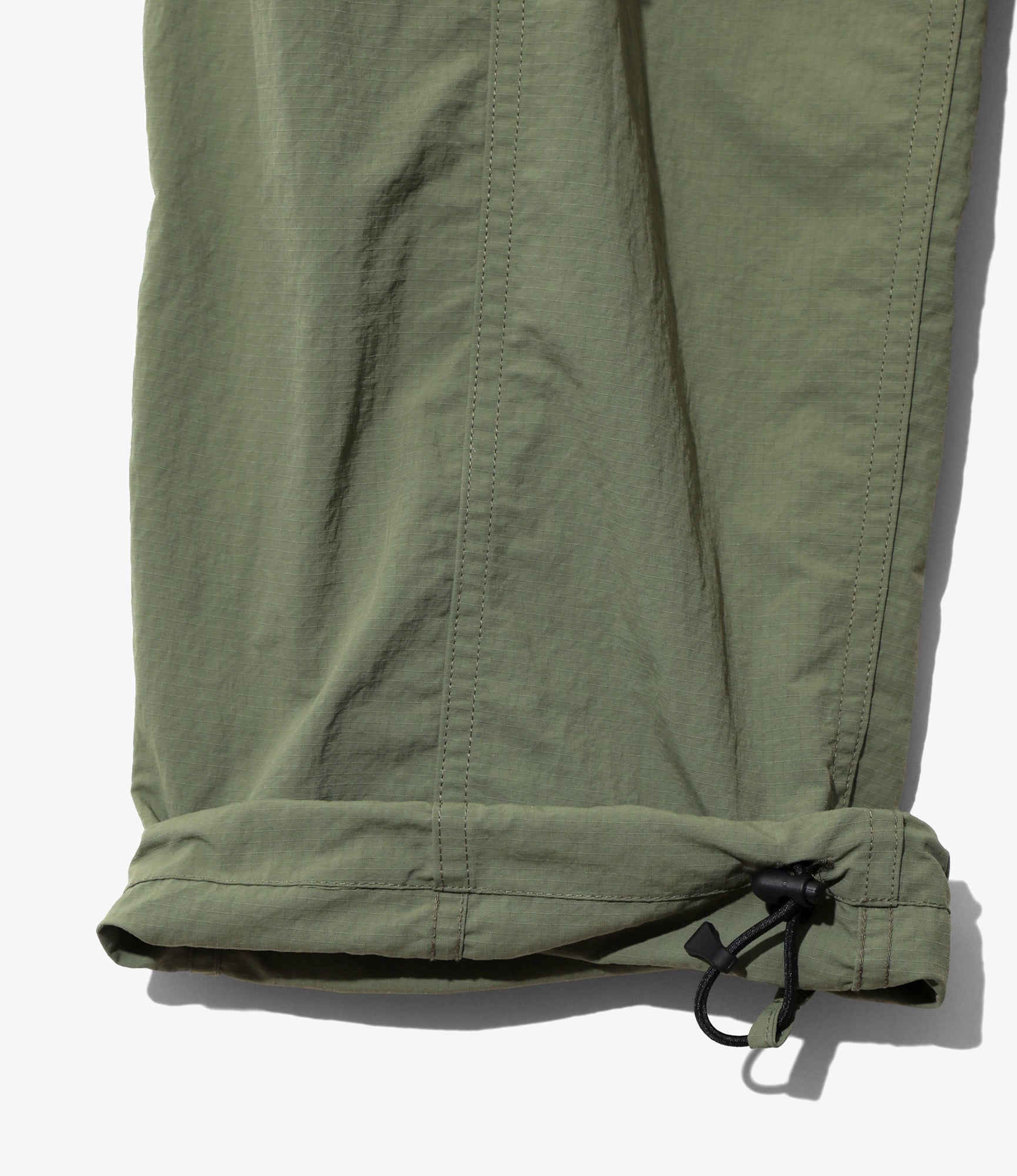 Belted Centre Seam Pant – Olive Ripstop Nylon