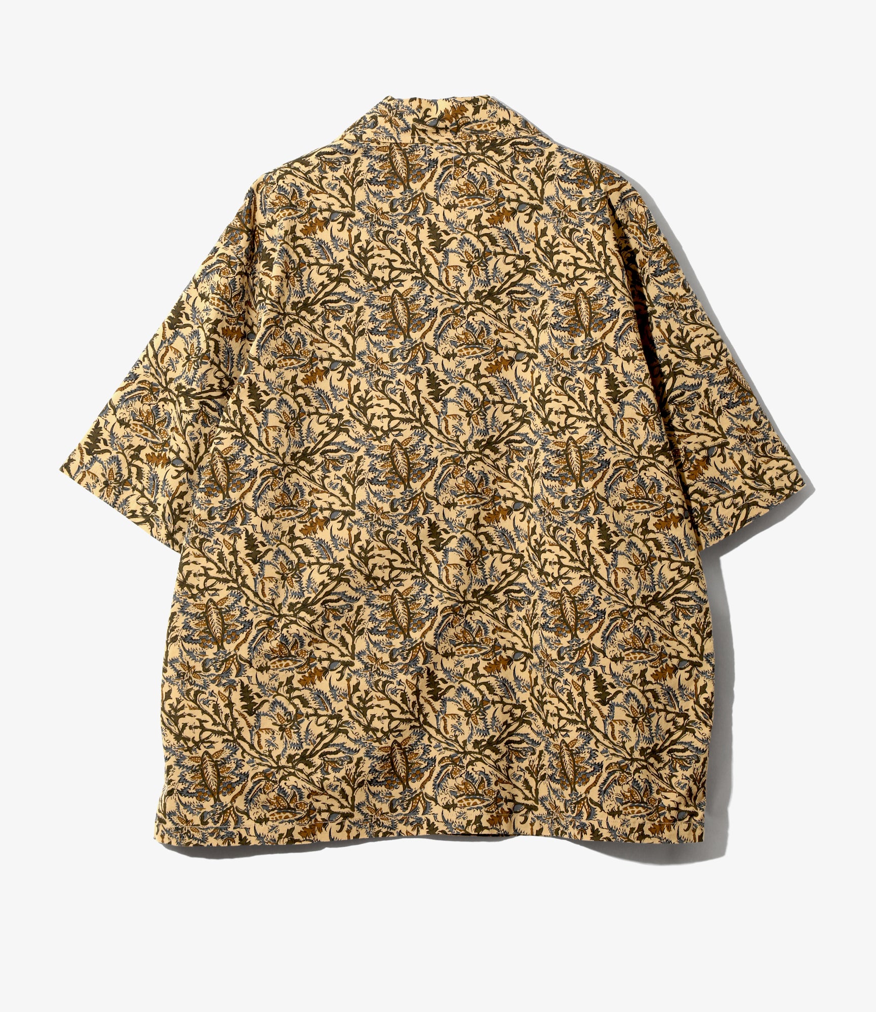 Cabana Shirt – Taupe/Blue Batik Print