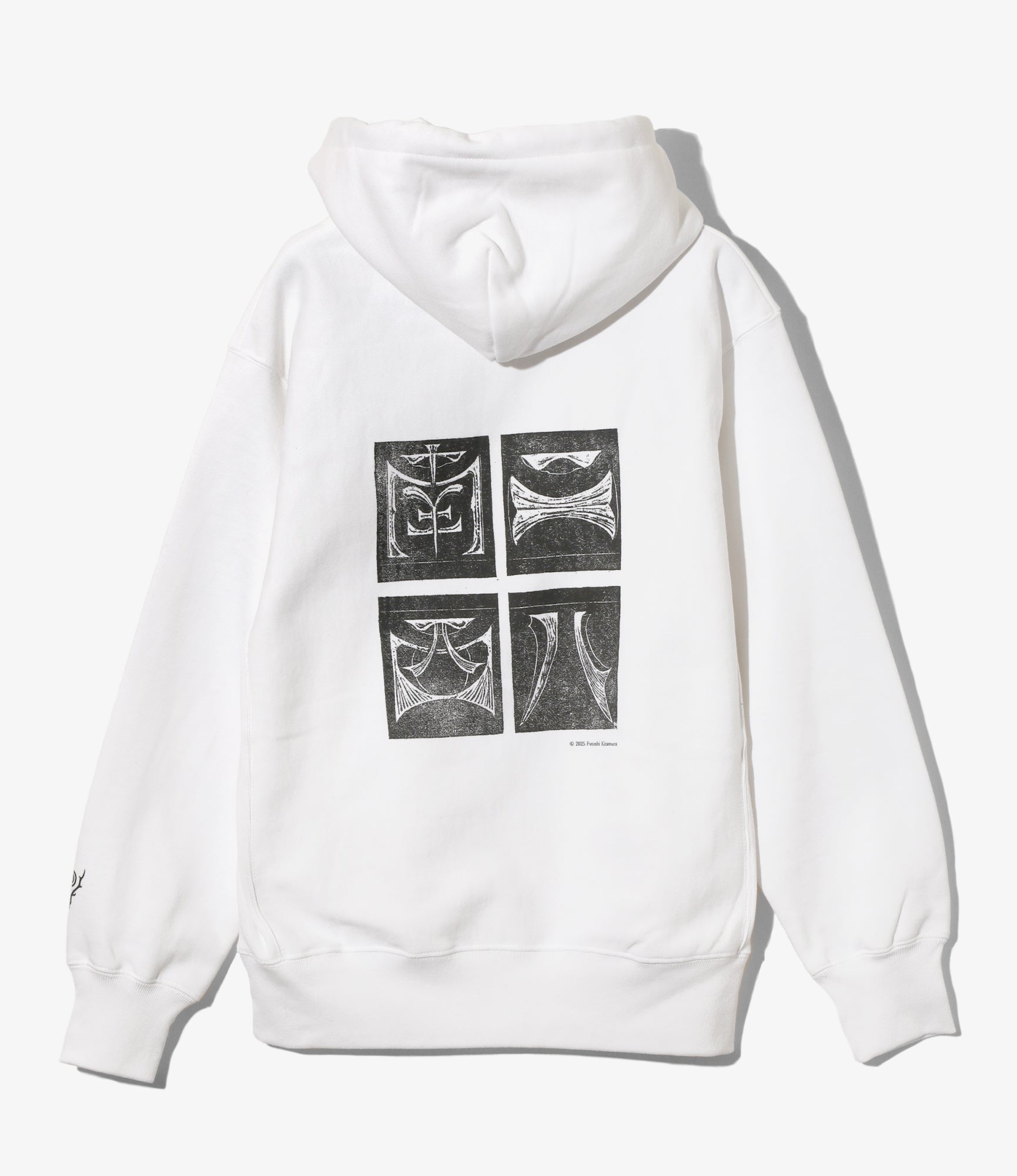 Sweat Parka – White 'Trouts' Print