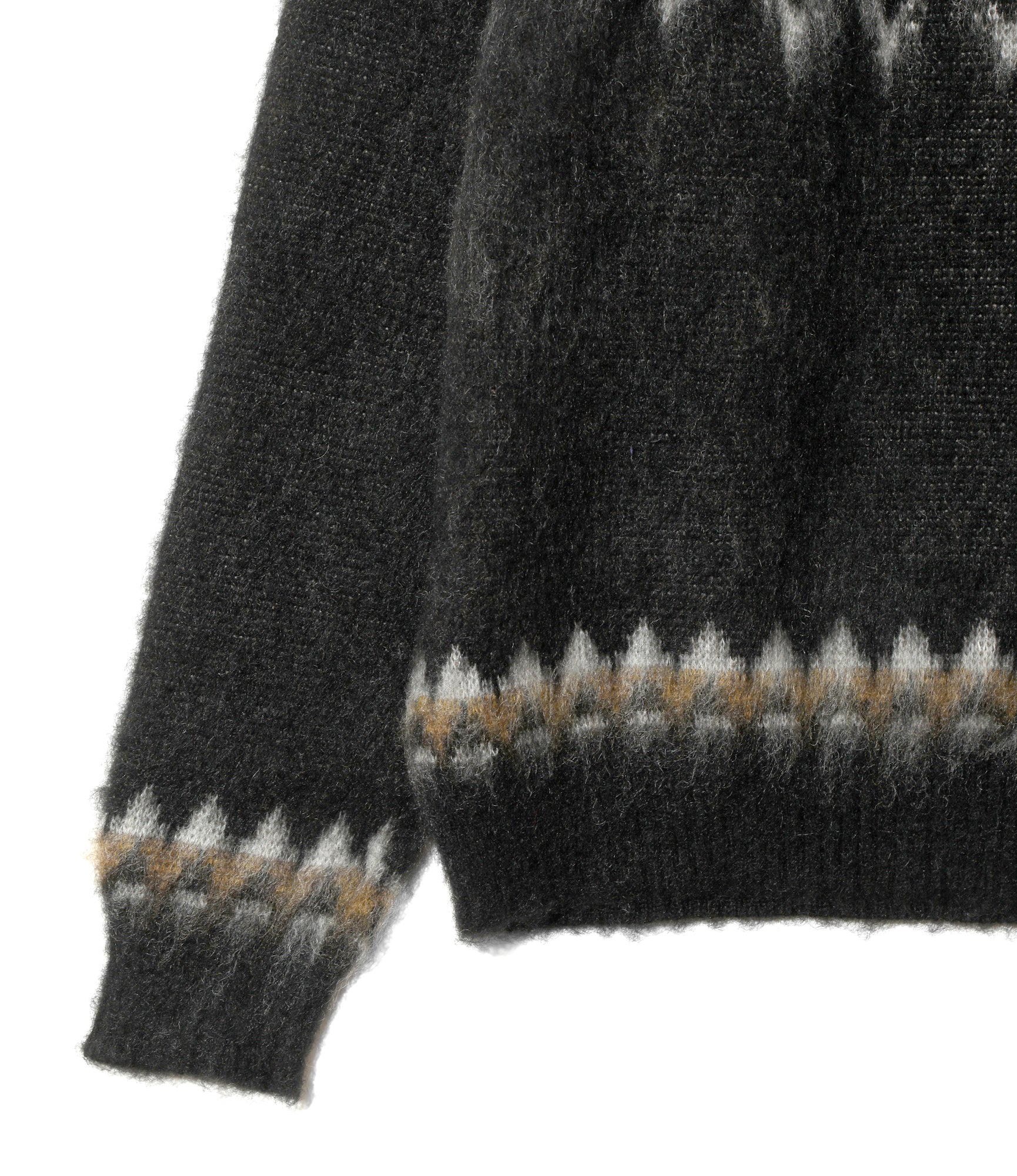Mohair Sweater – Black Nordic Pattern