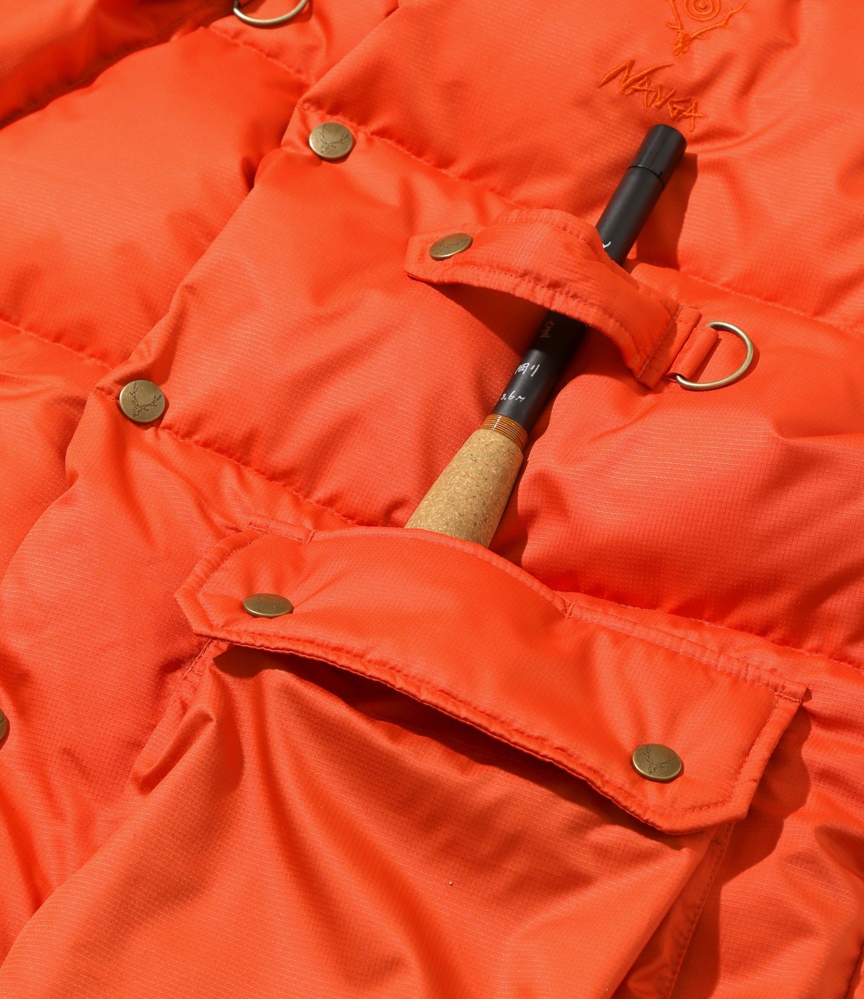 River Trek Down Vest – Orange Ripstop