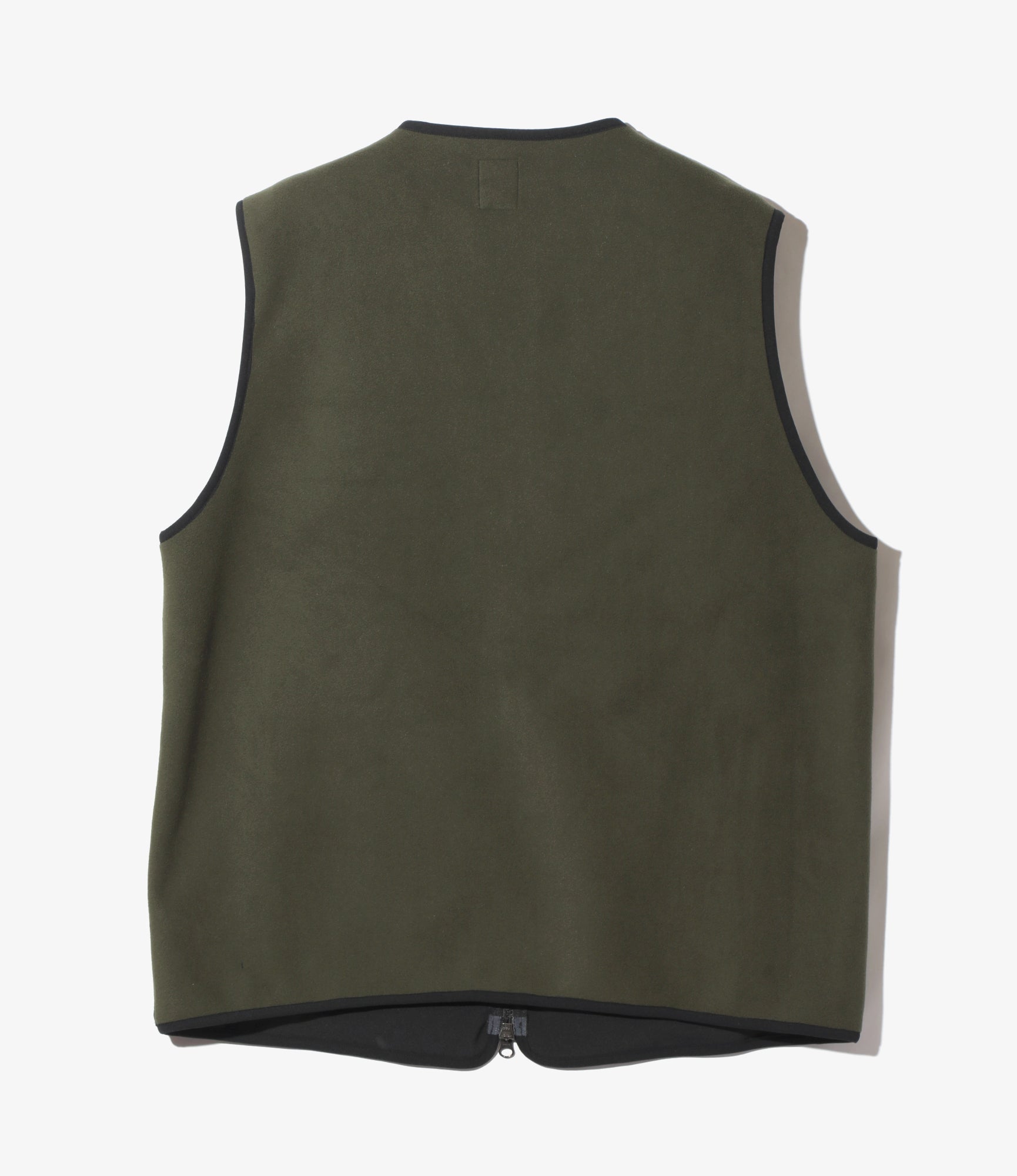 Piping Vest – Olive Poly Fleece