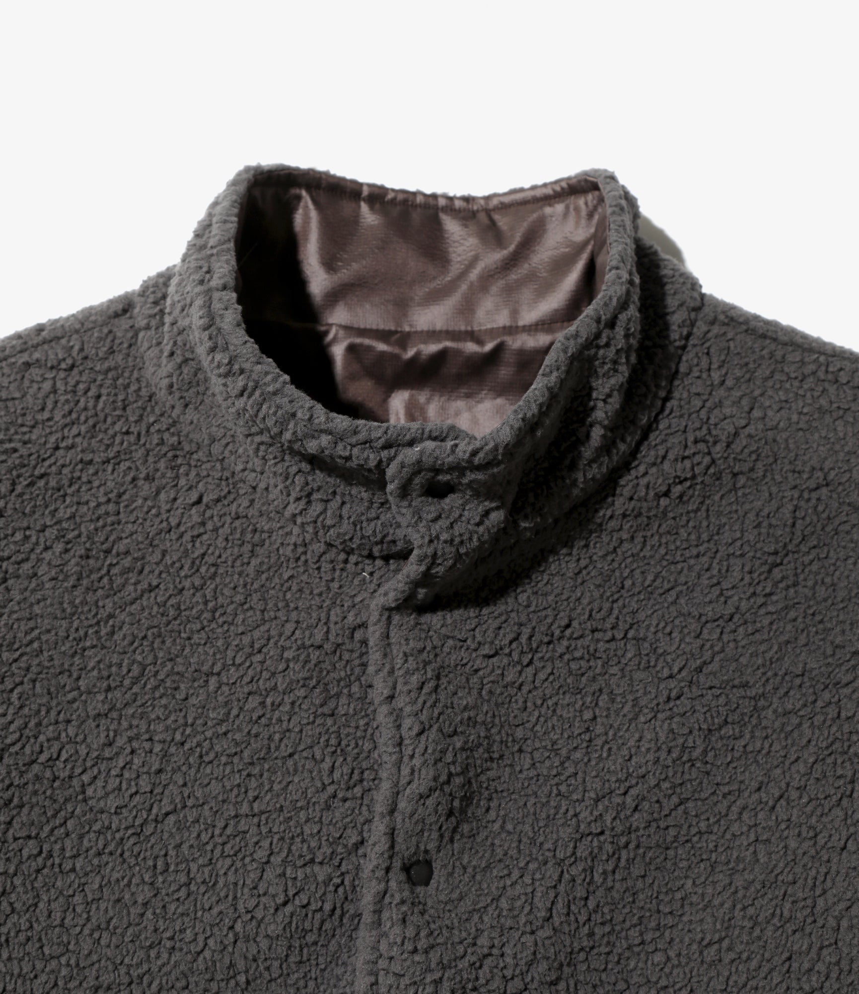 Reversible Jacket – Charcoal Fleece / Brown Ripstop