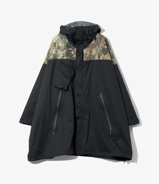 River Trek Poncho – Black/Camo Combo Nylon Tussah | South2 West8