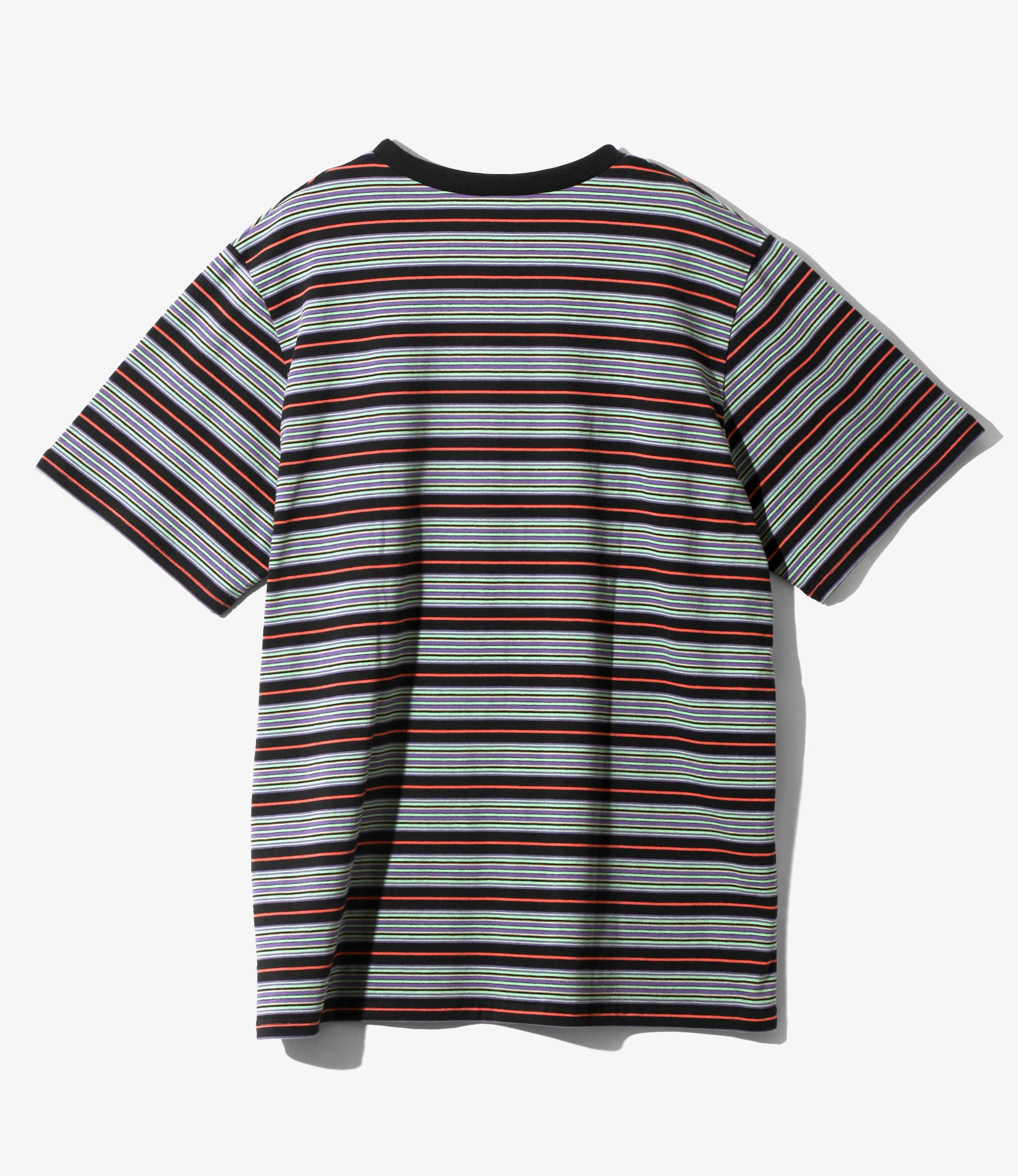 Round Pocket T-Shirt – Black Wide Stripe Jersey