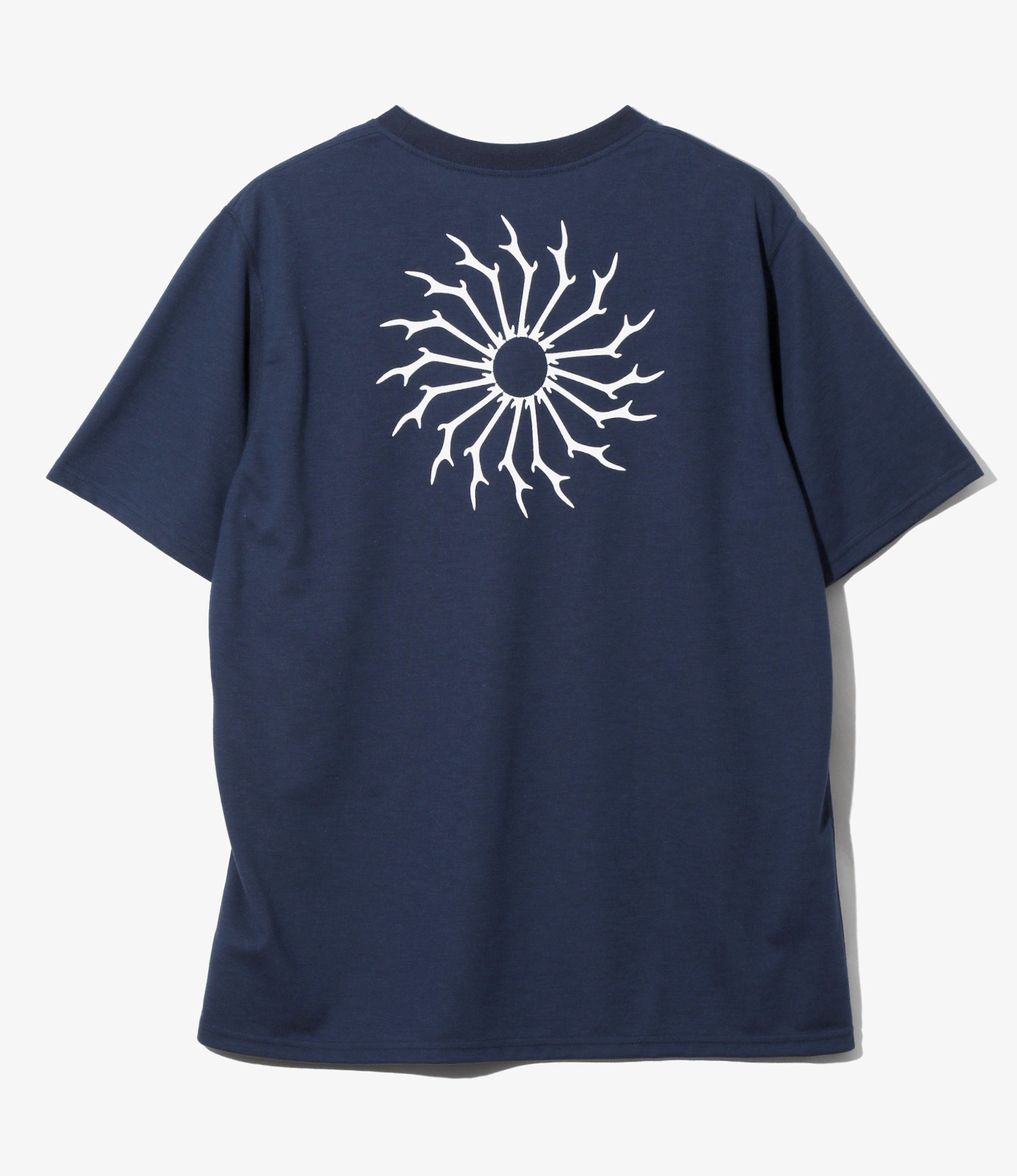 Round Pocket T-Shirt – Navy 'Circle Horn' Print
