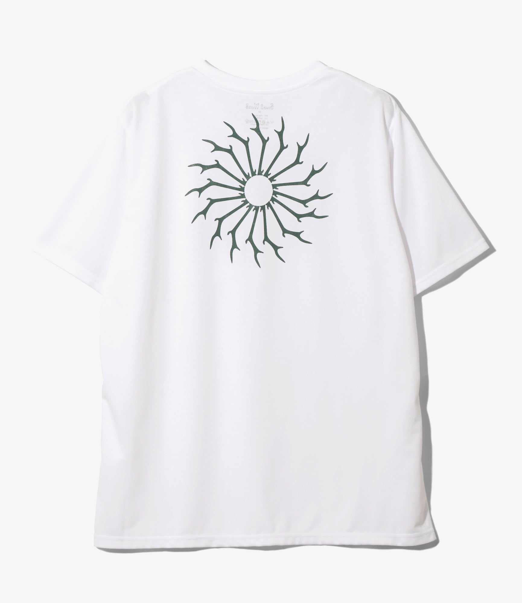 Round Pocket T-Shirt – White 'Circle Horn' Print