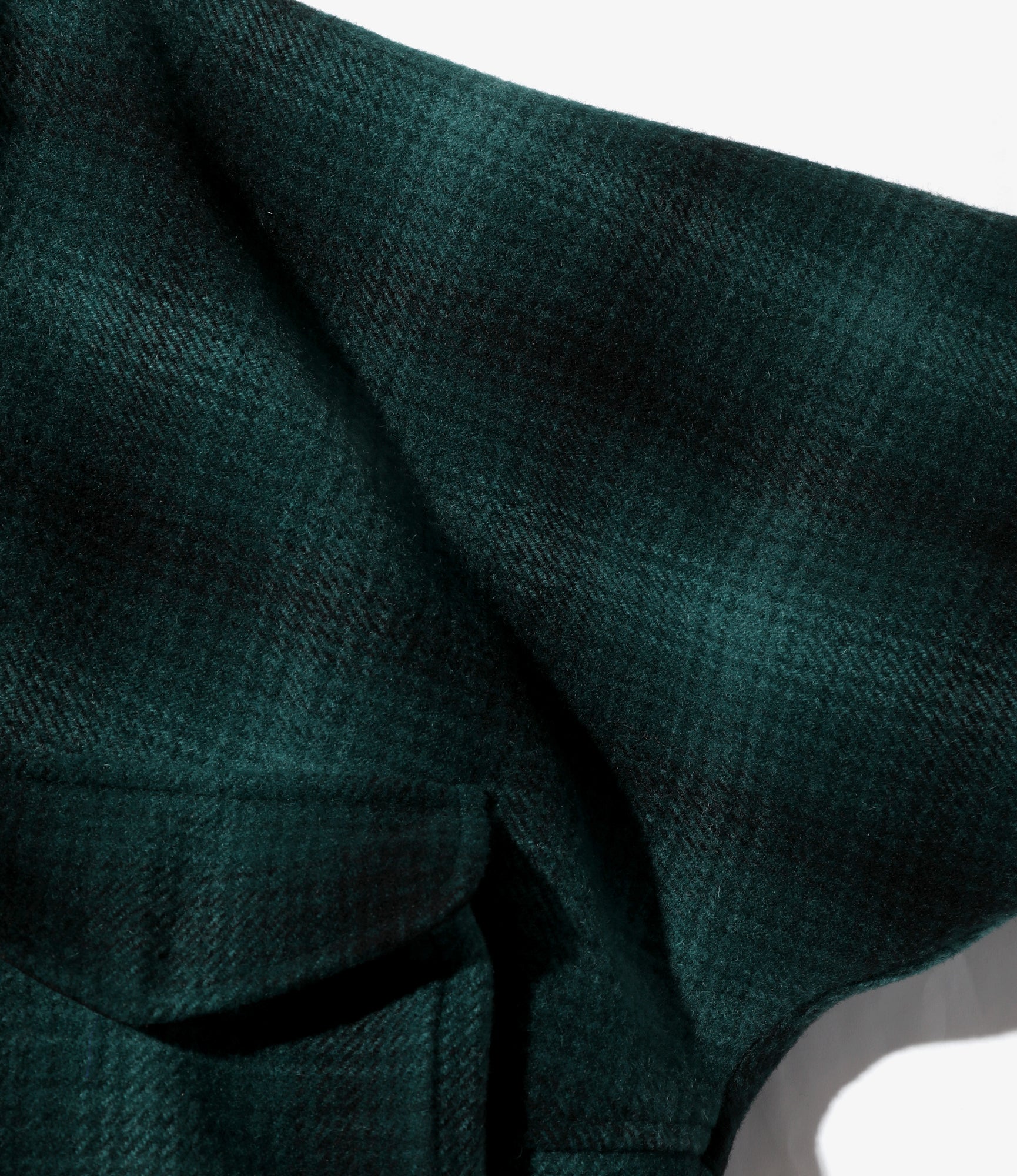 Short Hunting Parka – Green Ombre Plaid Melton Wool