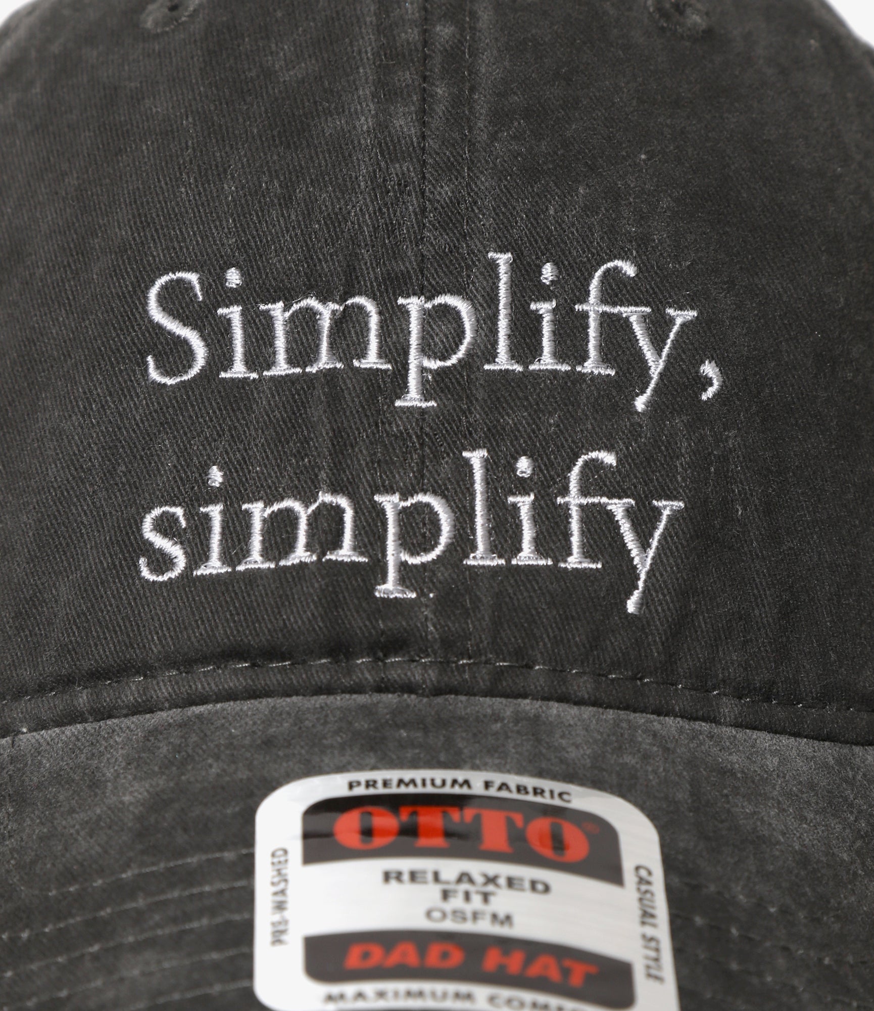 Strap Back Cap – 'Simplify' Embroidery