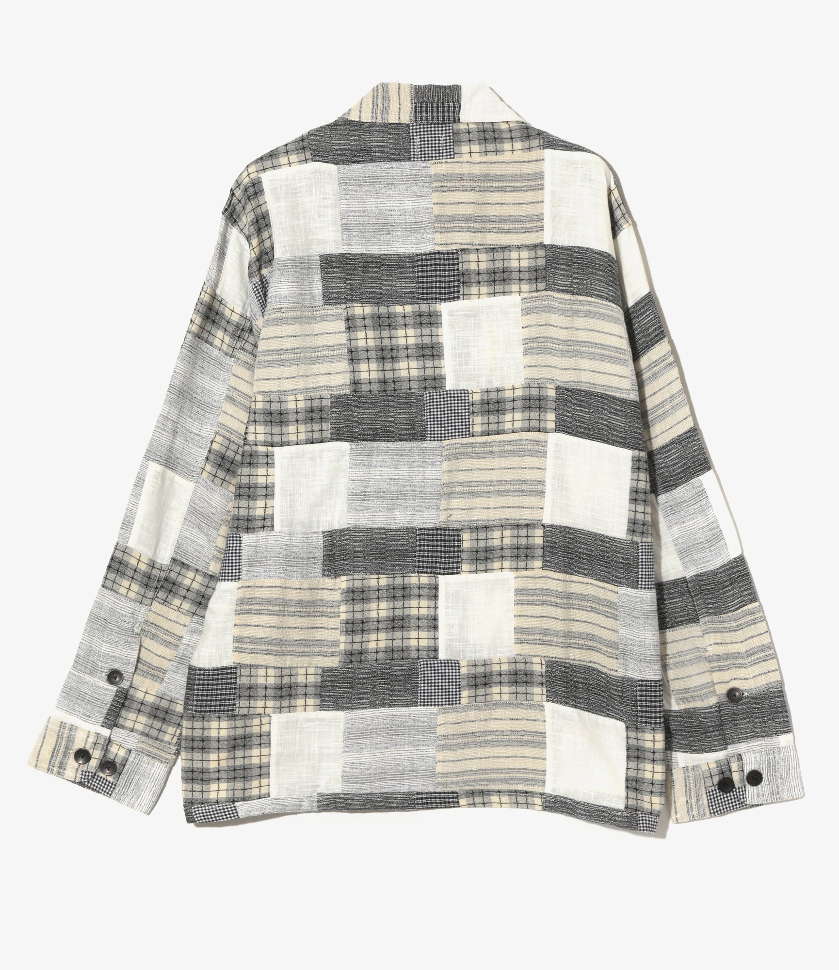 Smokey Shirt – Charcoal Small Plaid Patchwork