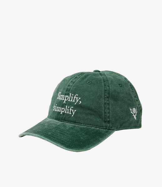 Strap Back Cap – Green 'Simplify' Embroidery | South2 West8