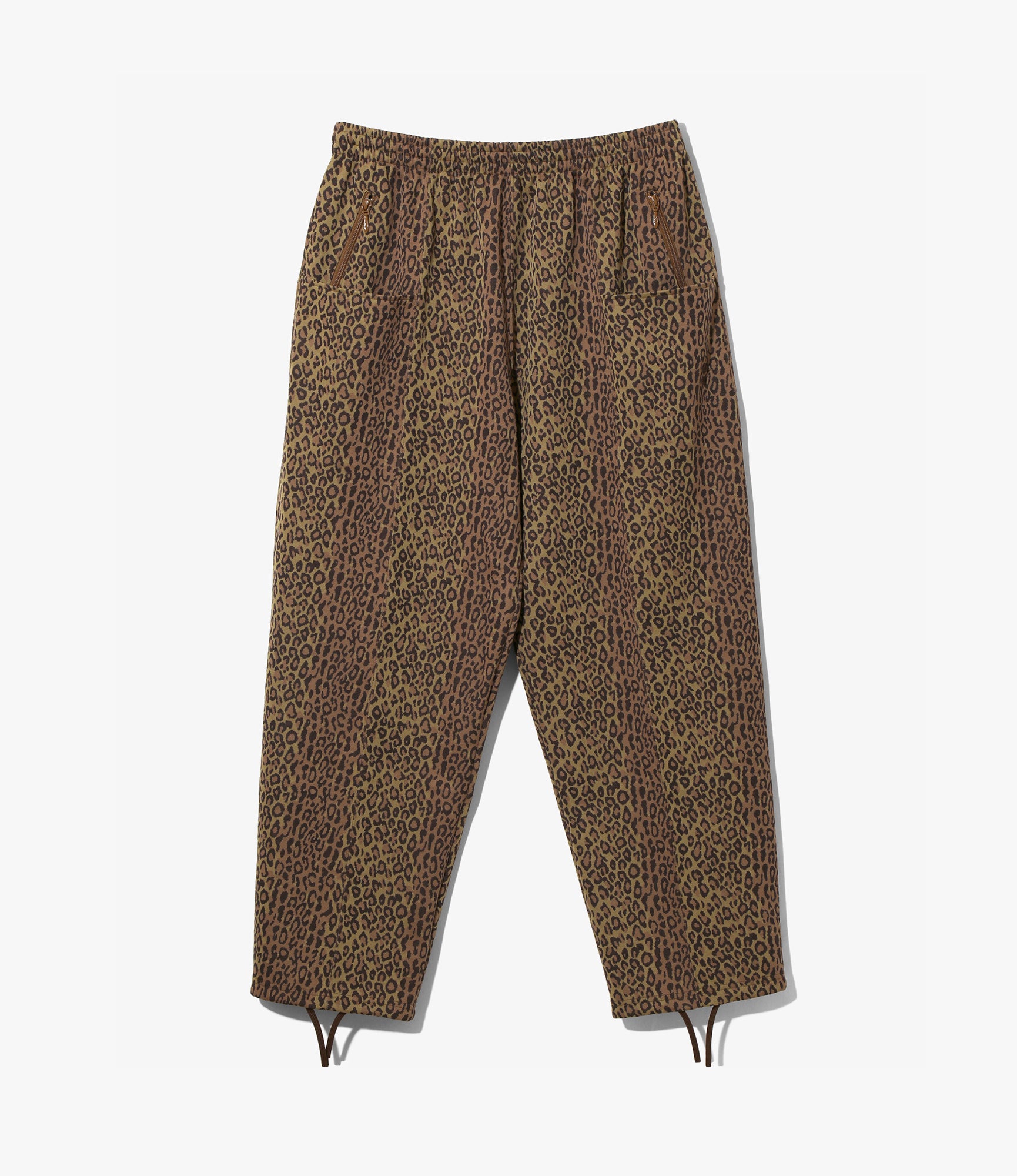 String Centre Seam Pant – Brown Leopard Jacquard
